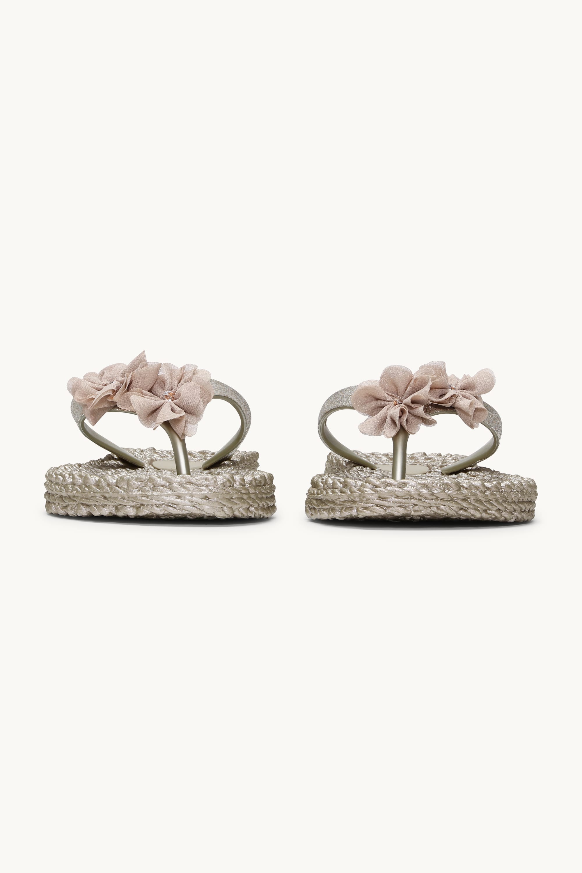 Flip Flops with Flowers - Platin