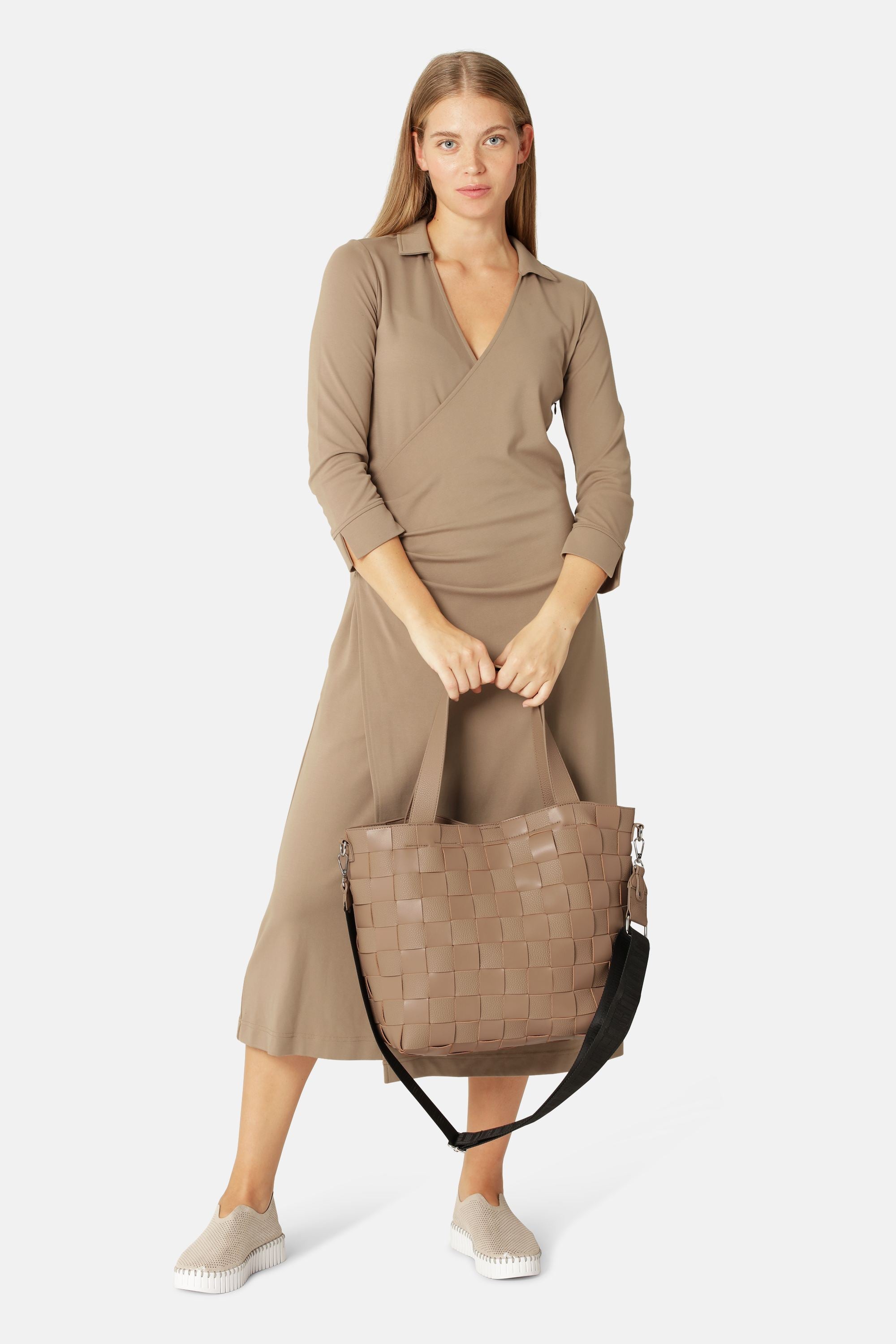 Bolso Shopper Bandolera - Greige