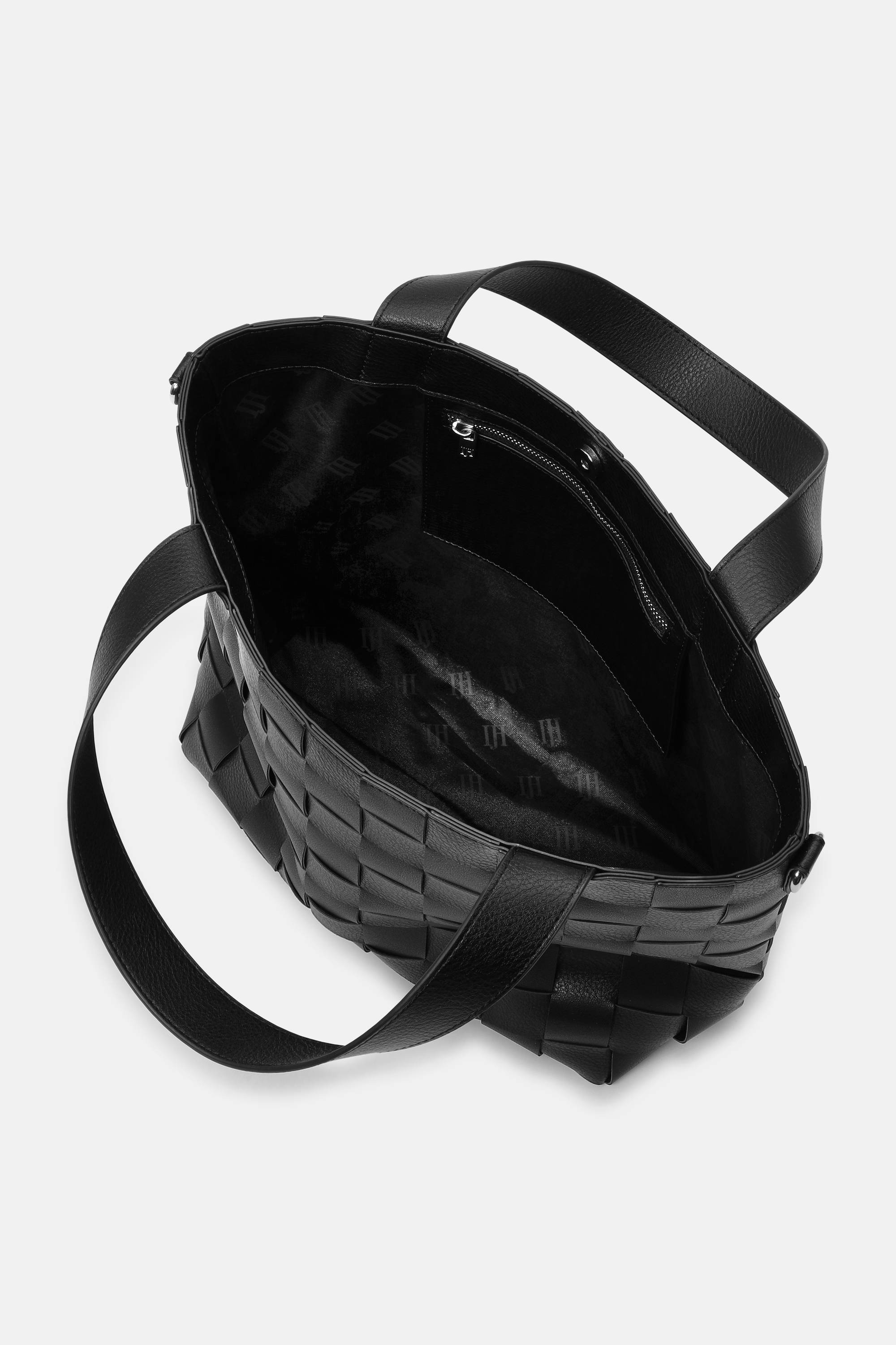 Braided Cross-Body Shopper - Black