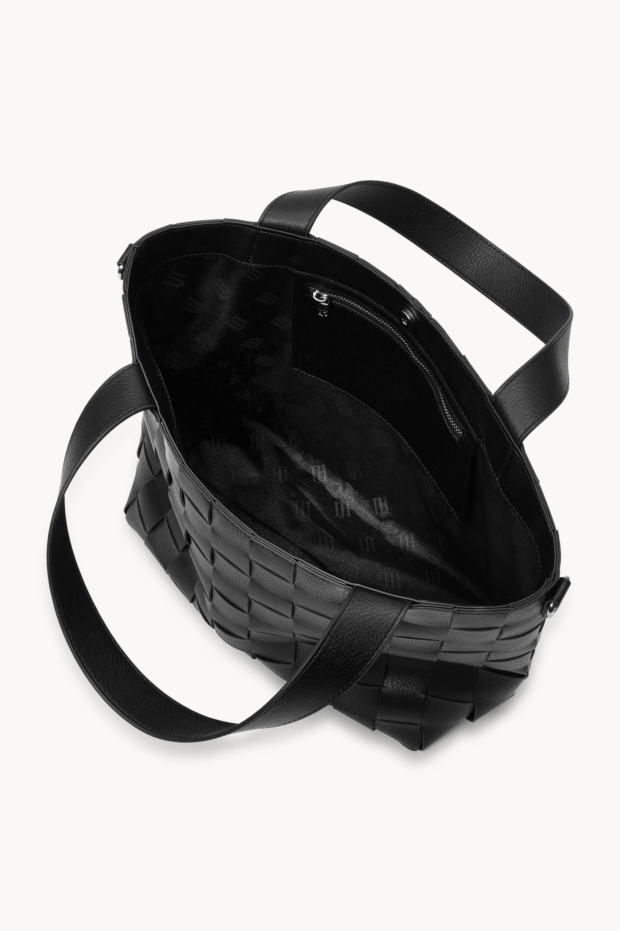 Braided Cross-Body Shopper - Black