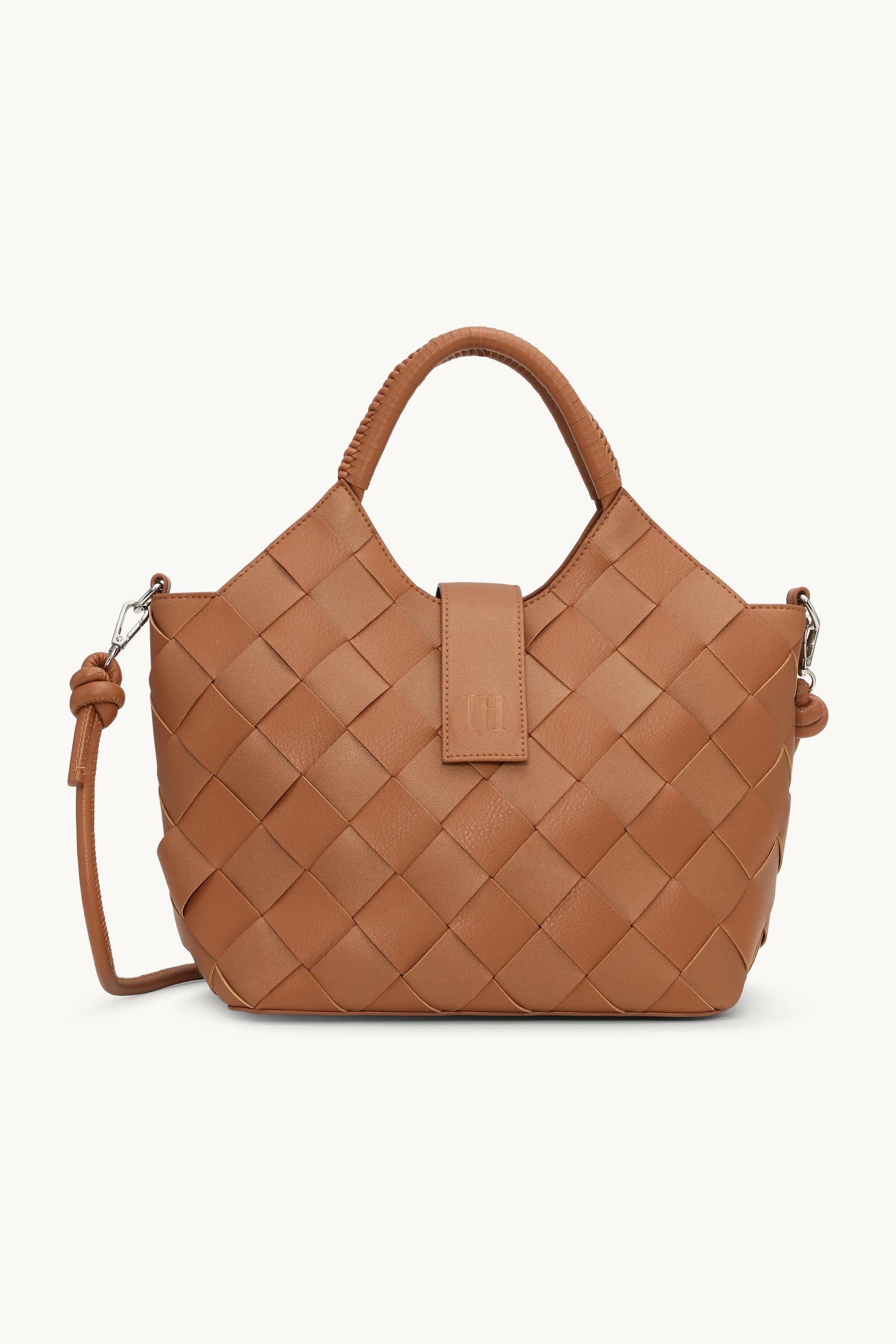 Braided Handbag - Cognac