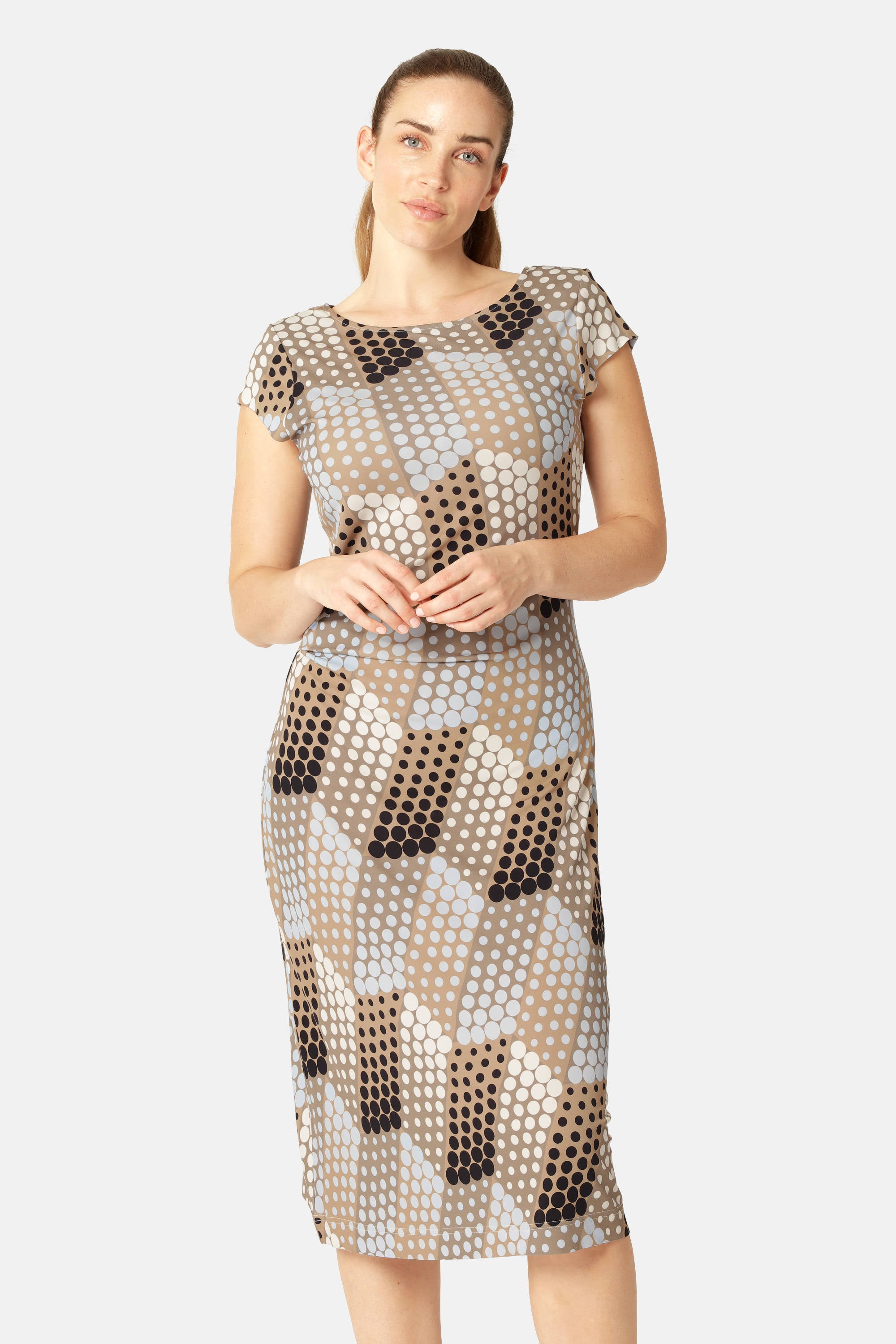 Vestido Midi Twist - Blue Grafic Dot