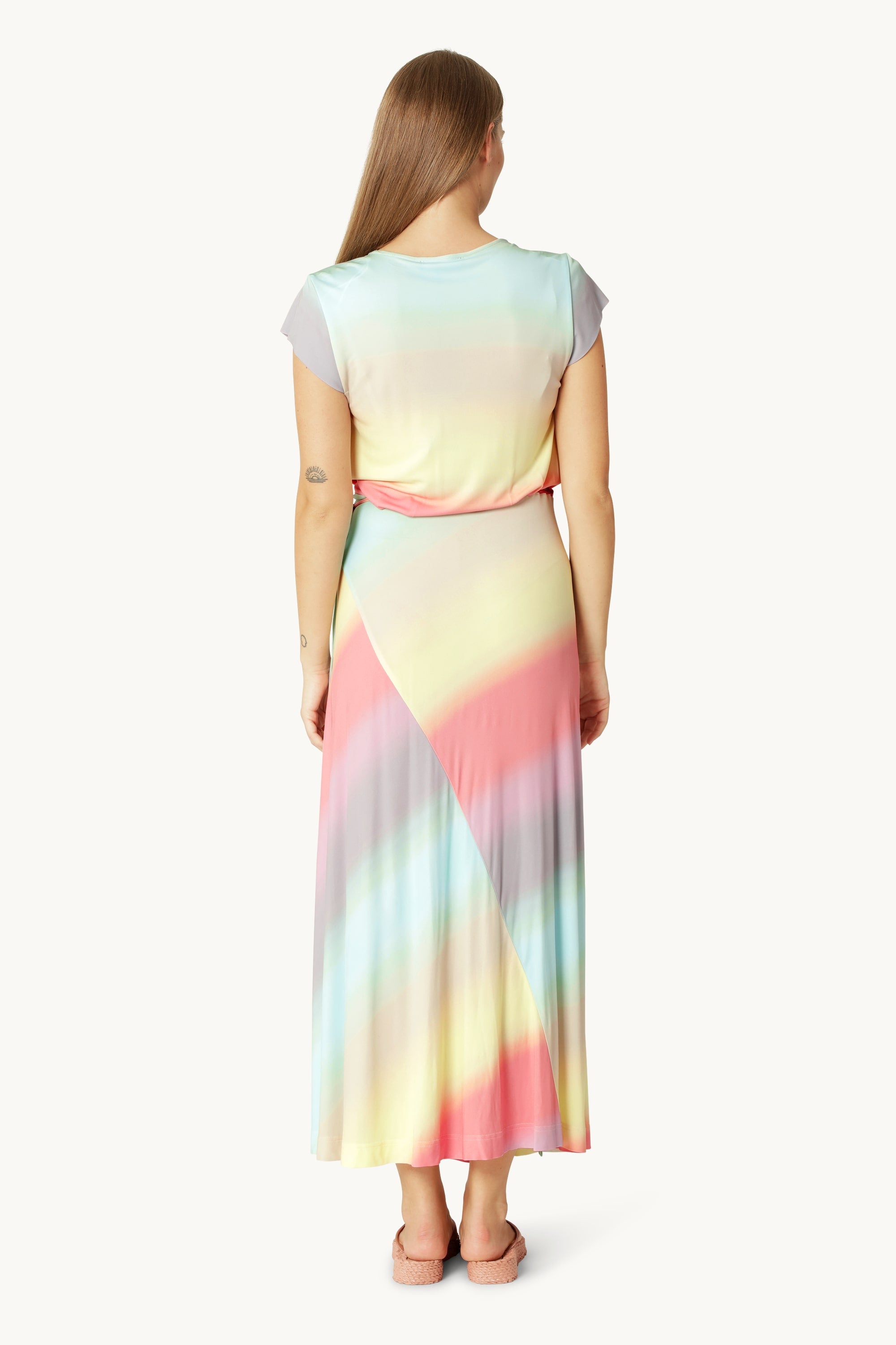 Vestido Largo Cruzado - Faded Sunset