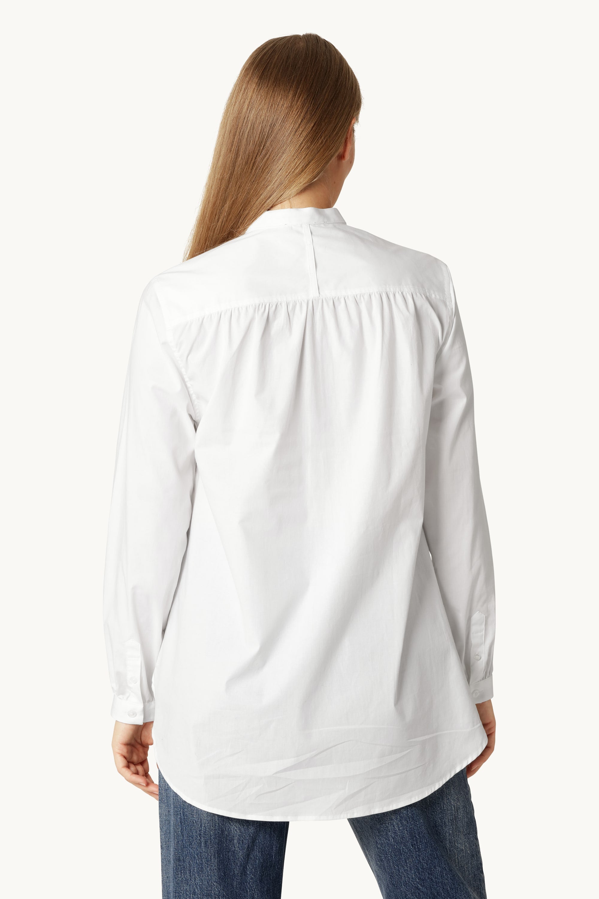 Camisa Clásica Espalda Larga - White