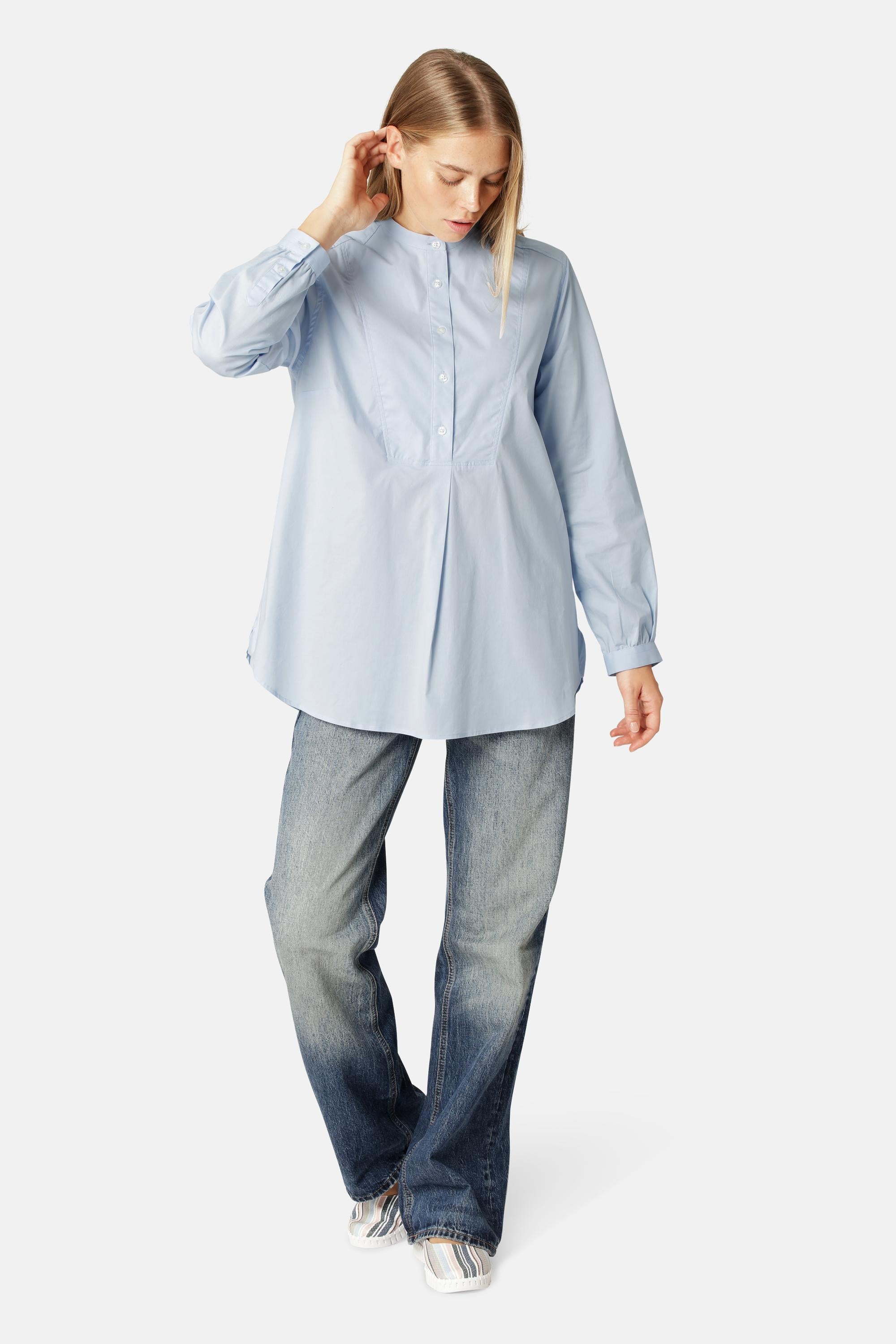 Camisa Clásica Espalda Larga - Heather