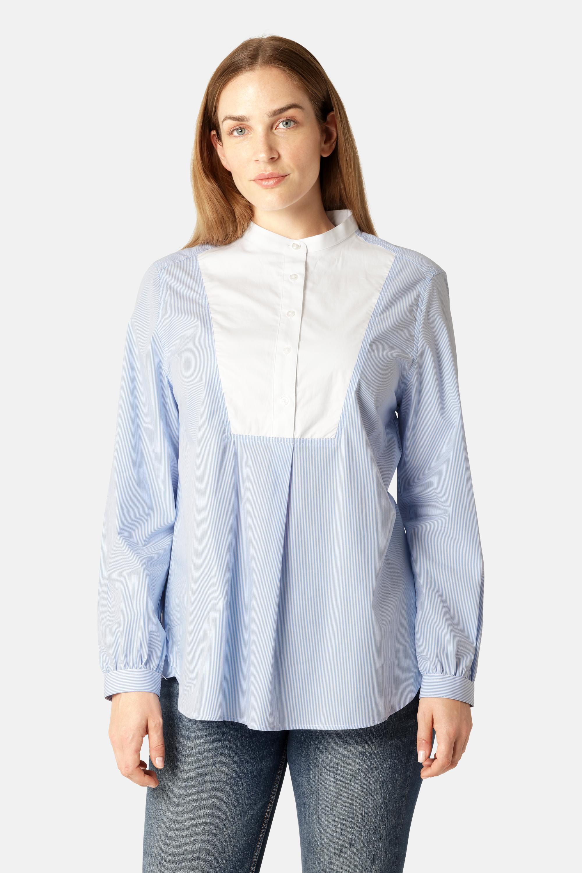 Camisa Clásica Espalda Larga Rayas - Heather