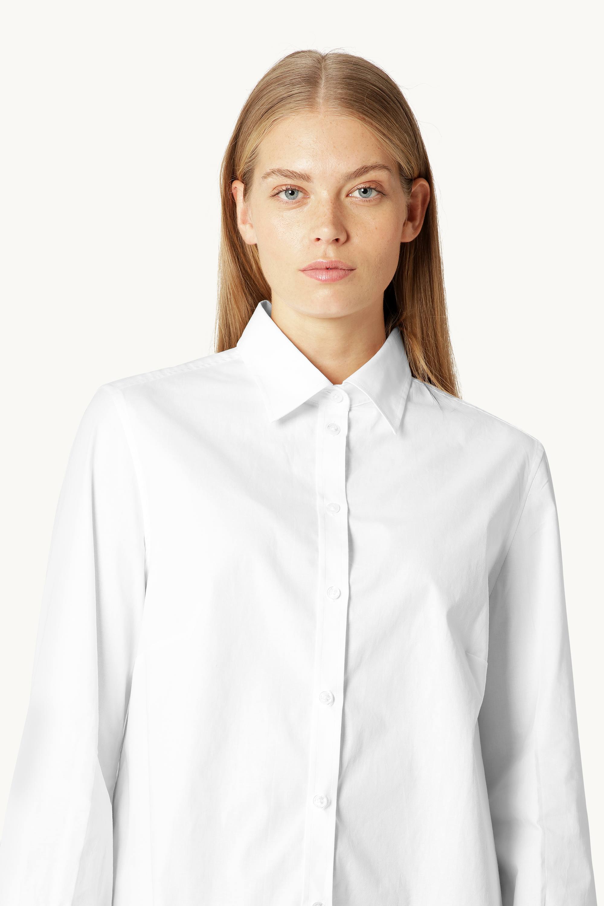 Shirt Flowy Back - White