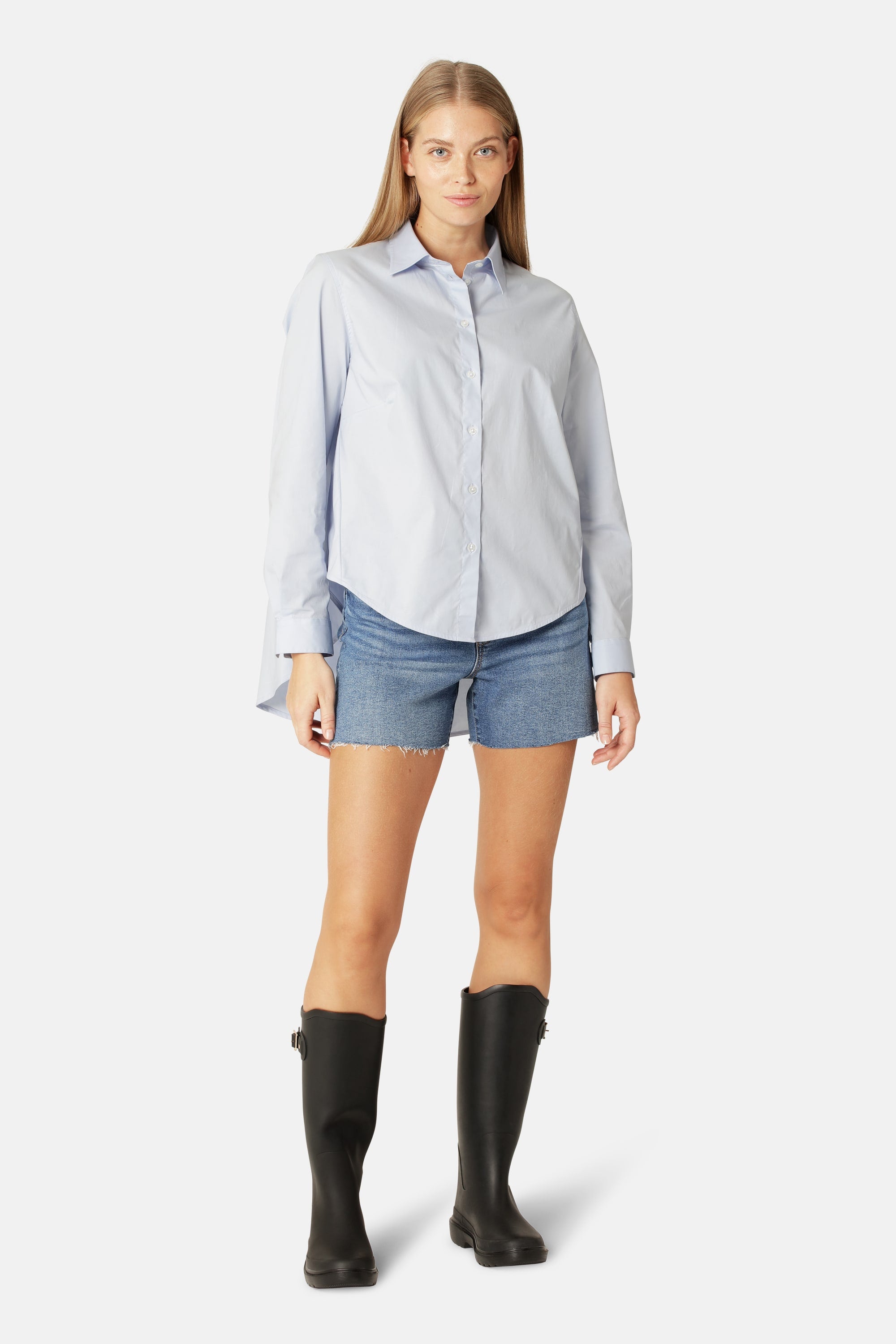 Camisa Con Caída Posterior - Heather