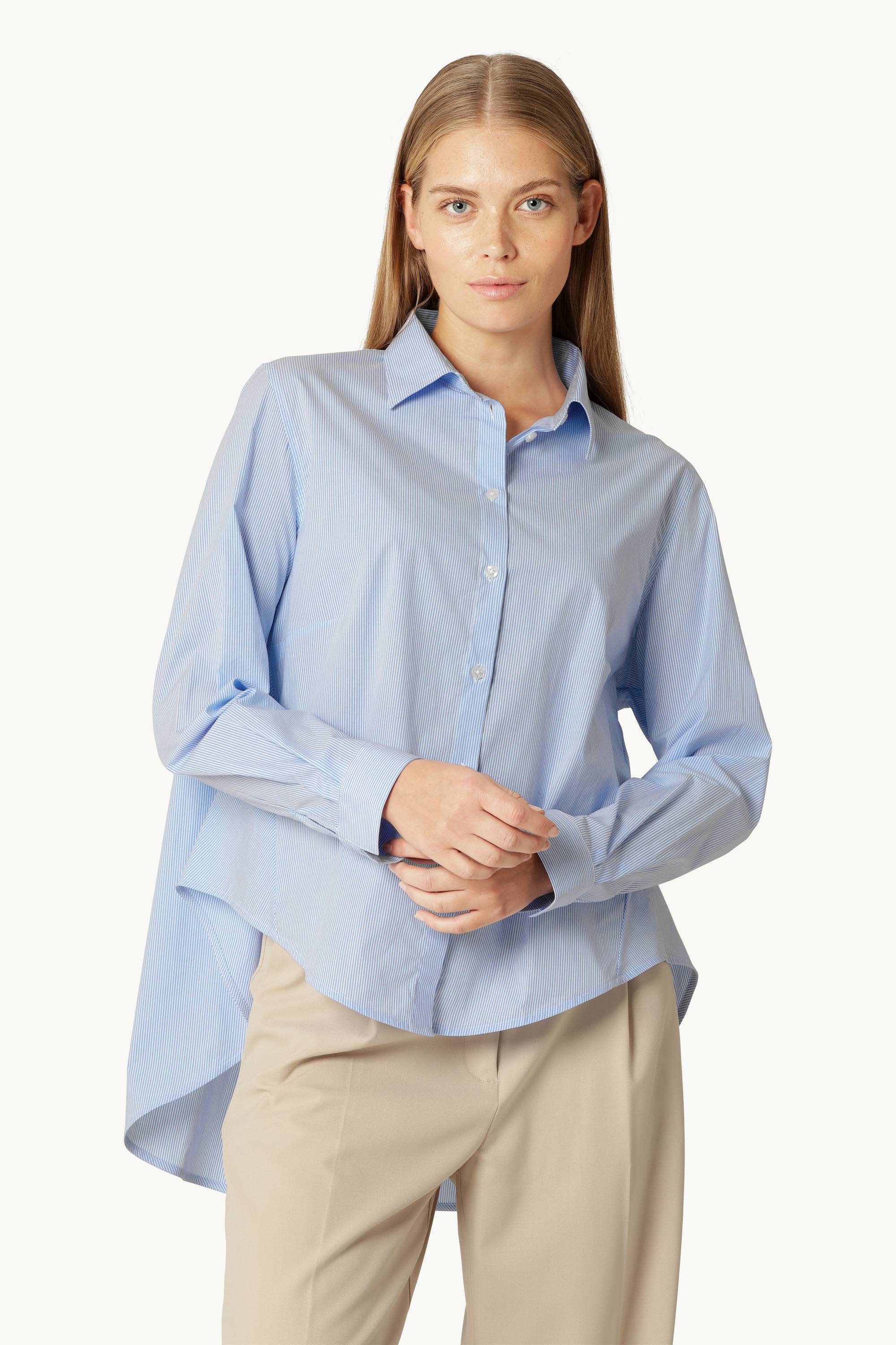 Shirt Flowy Back Stripes - Heather