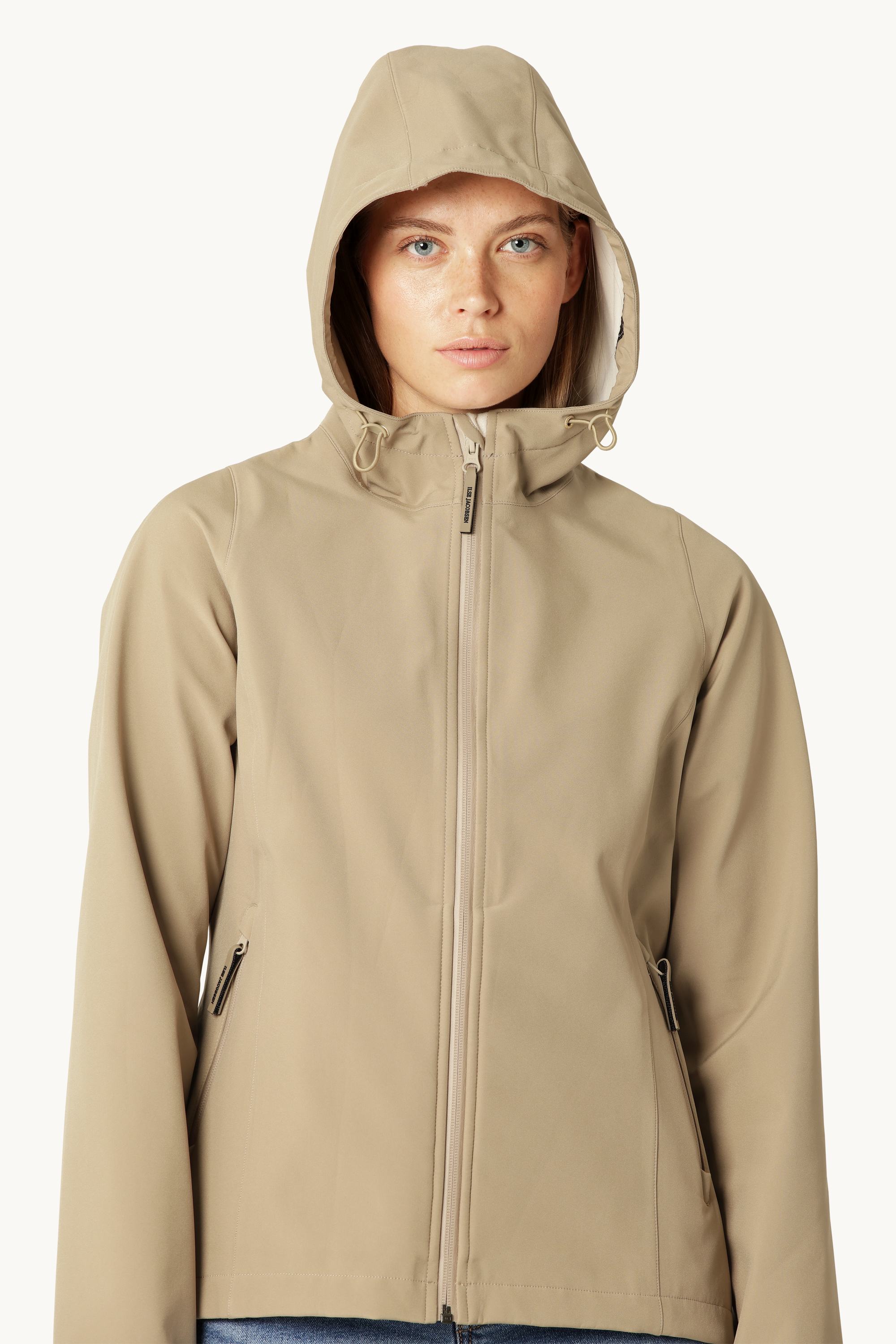Short Softshell Raincoat - Greige