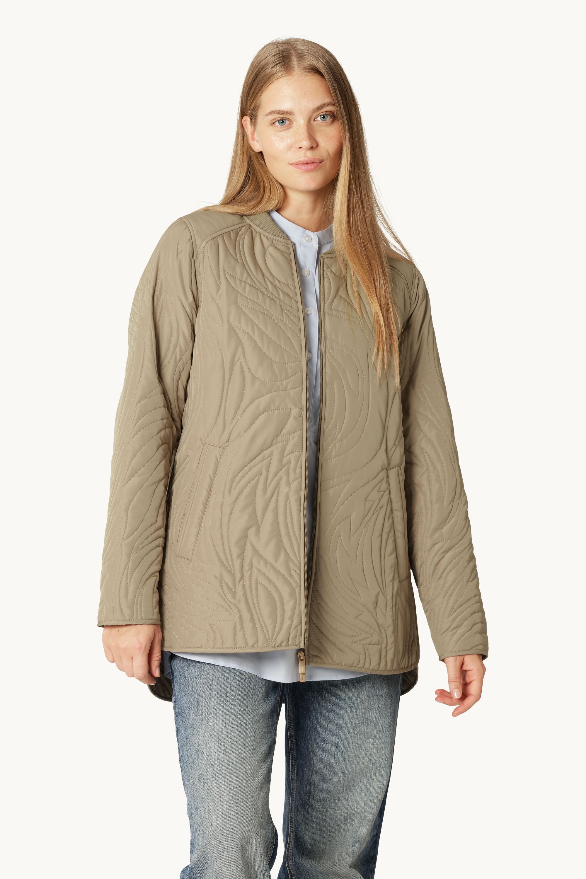 Chaqueta Acolchada Corta - Greige