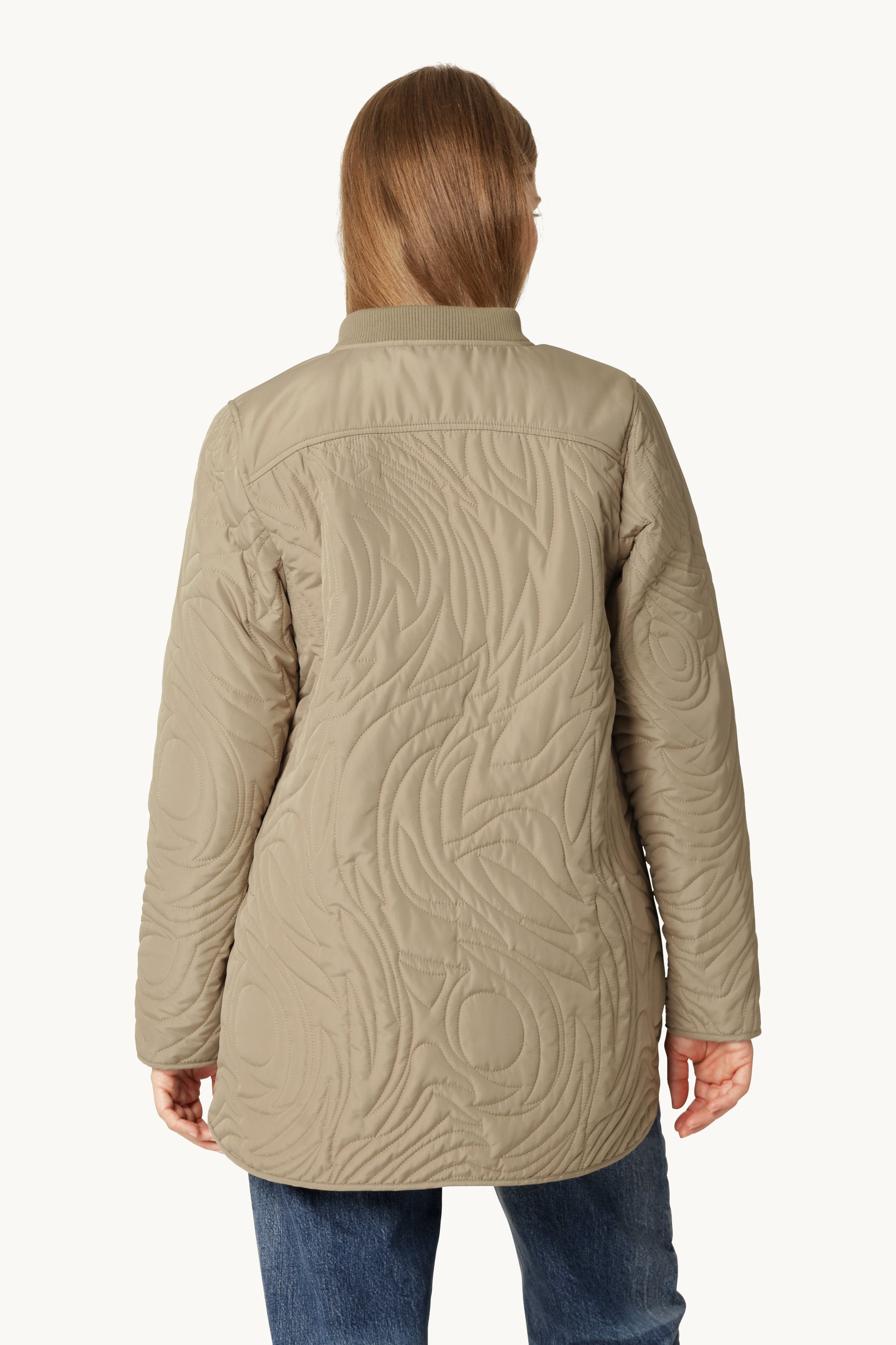 Chaqueta Acolchada Corta - Greige