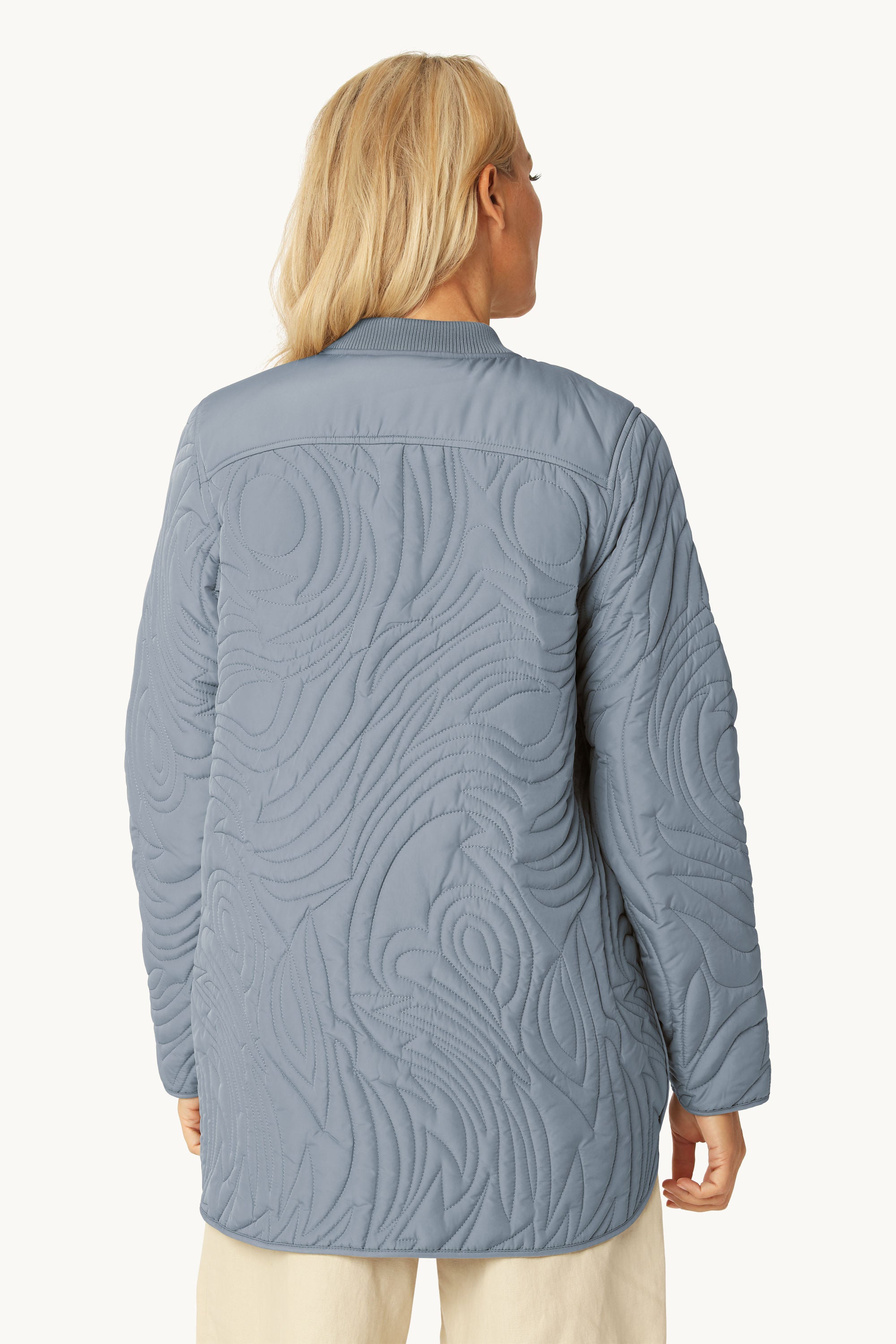 Chaqueta Acolchada Corta - Grey Blue
