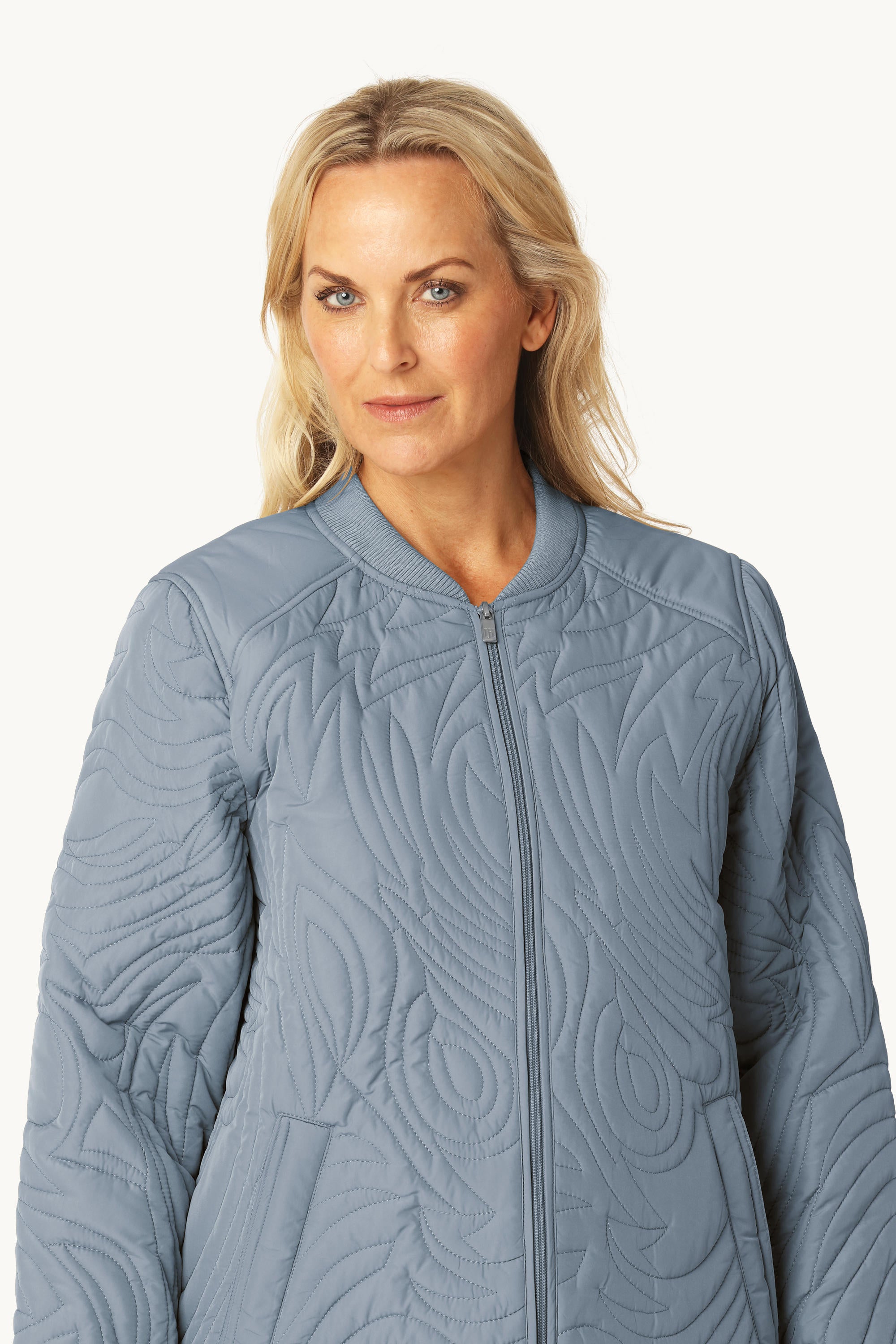 Chaqueta Acolchada Corta - Grey Blue