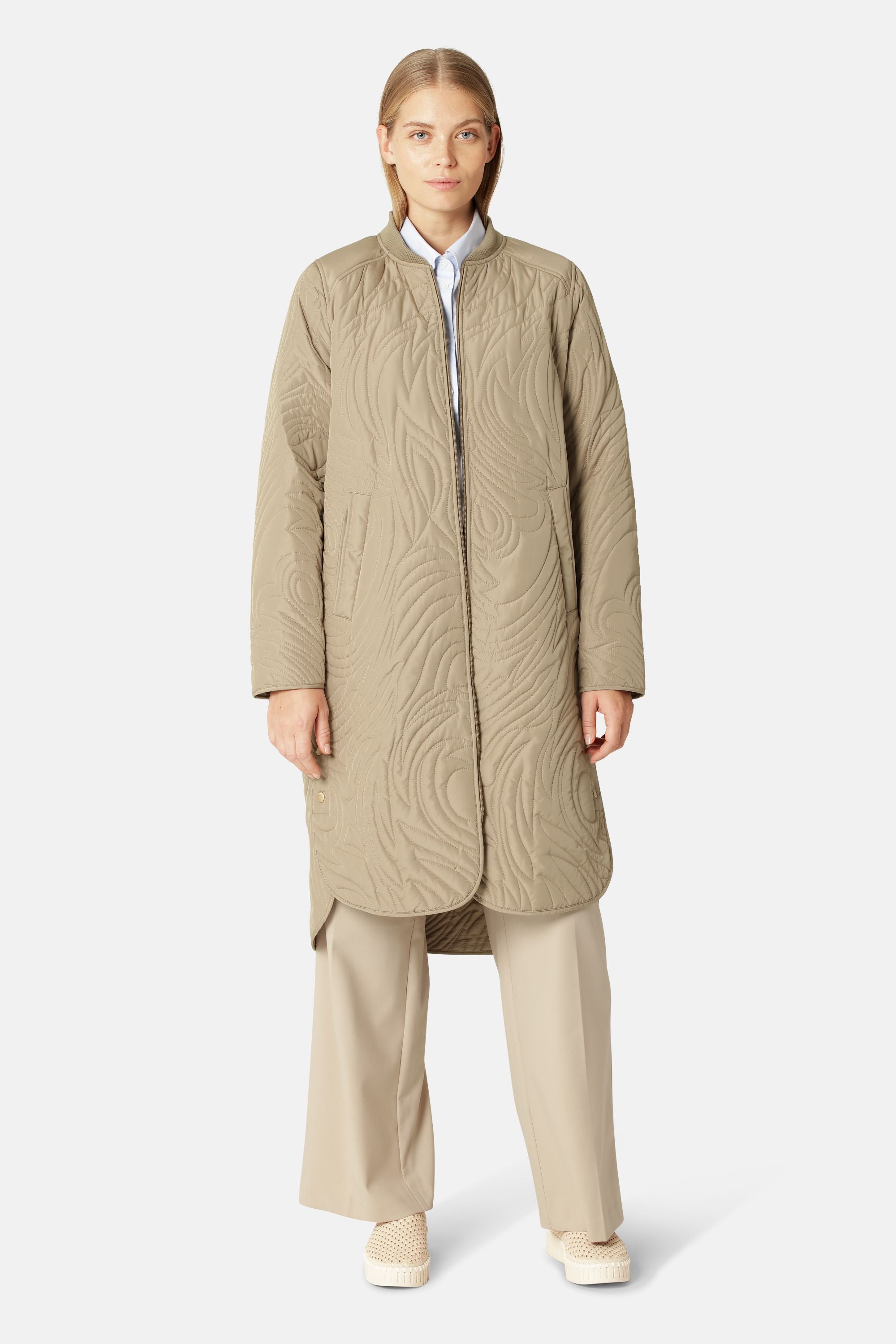 Chaqueta Acolchada - Greige