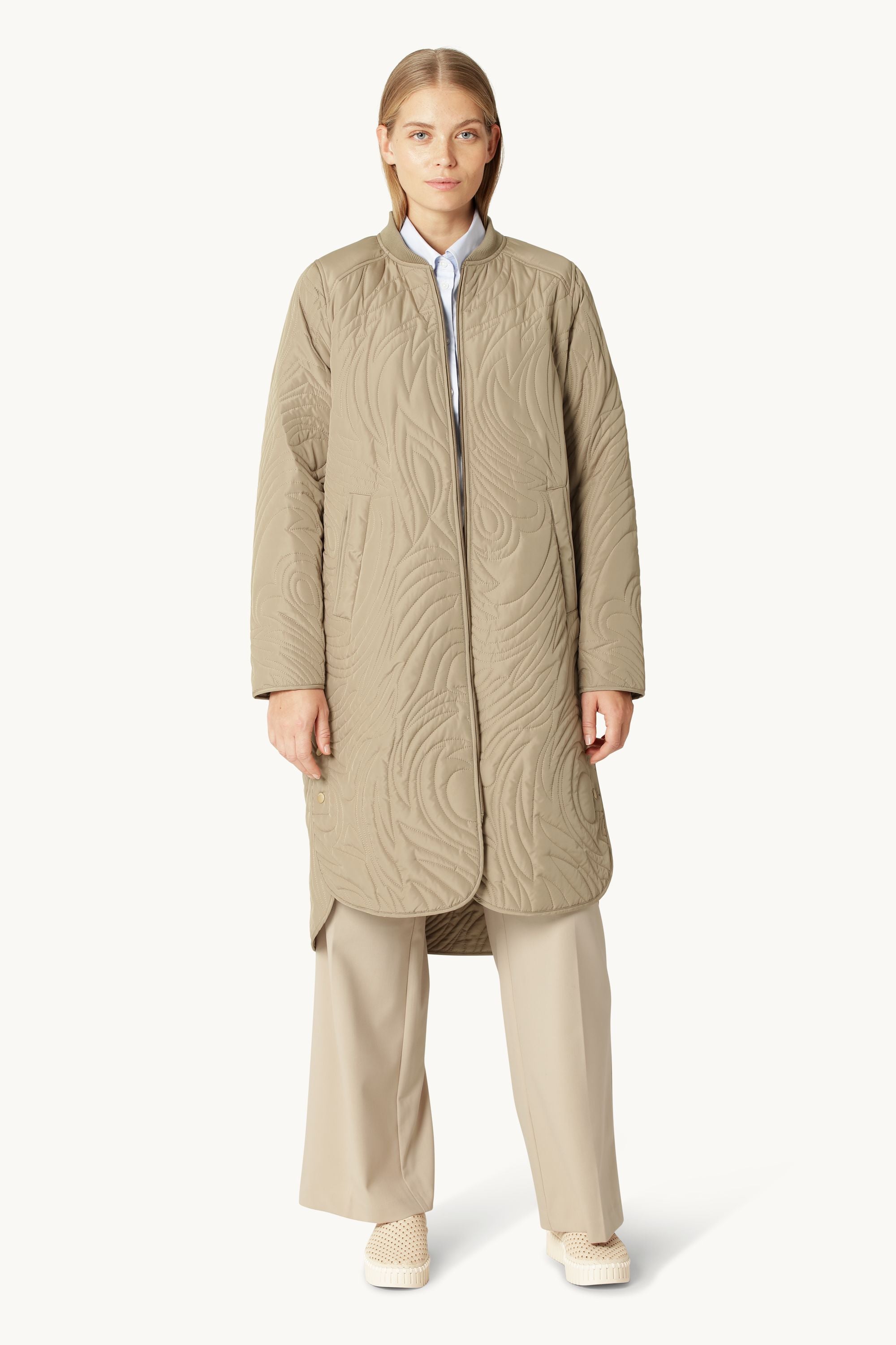 Chaqueta Acolchada - Greige