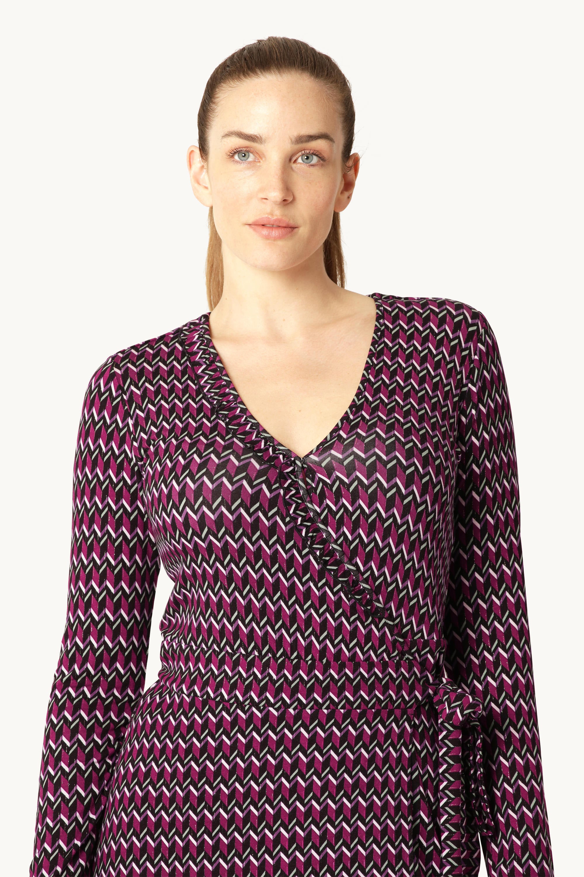 Vestido cruzado Elisa Harlekin - Rosa rosado