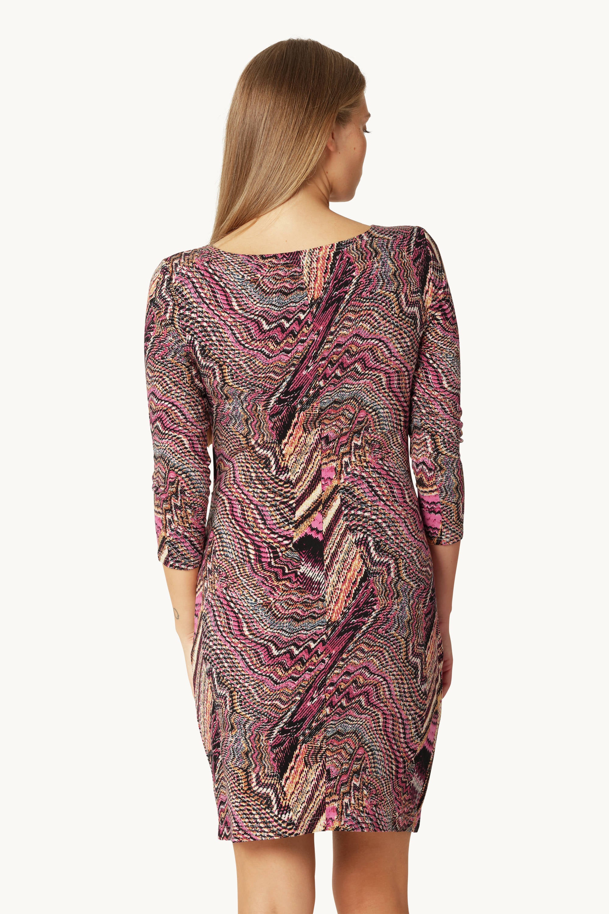 Vestido Elisa con nudo de concha - Rosa rosado