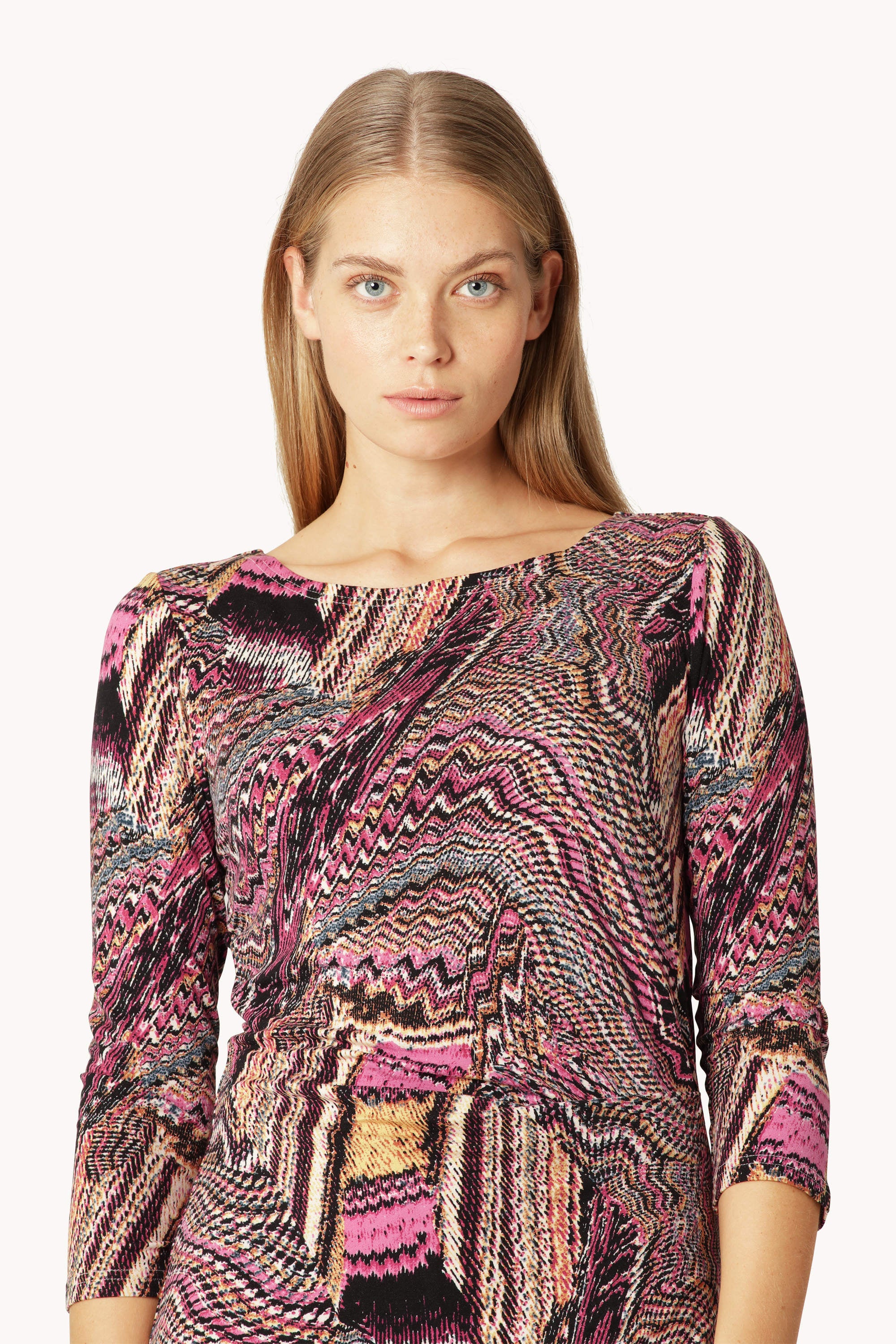 Vestido Elisa con nudo de concha - Rosa rosado