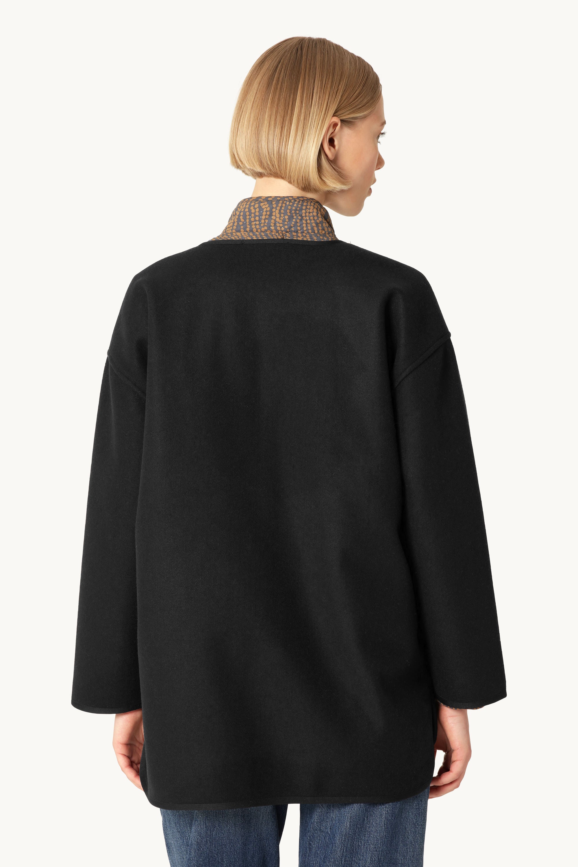 Chaqueta Casual Afieltrada - Black