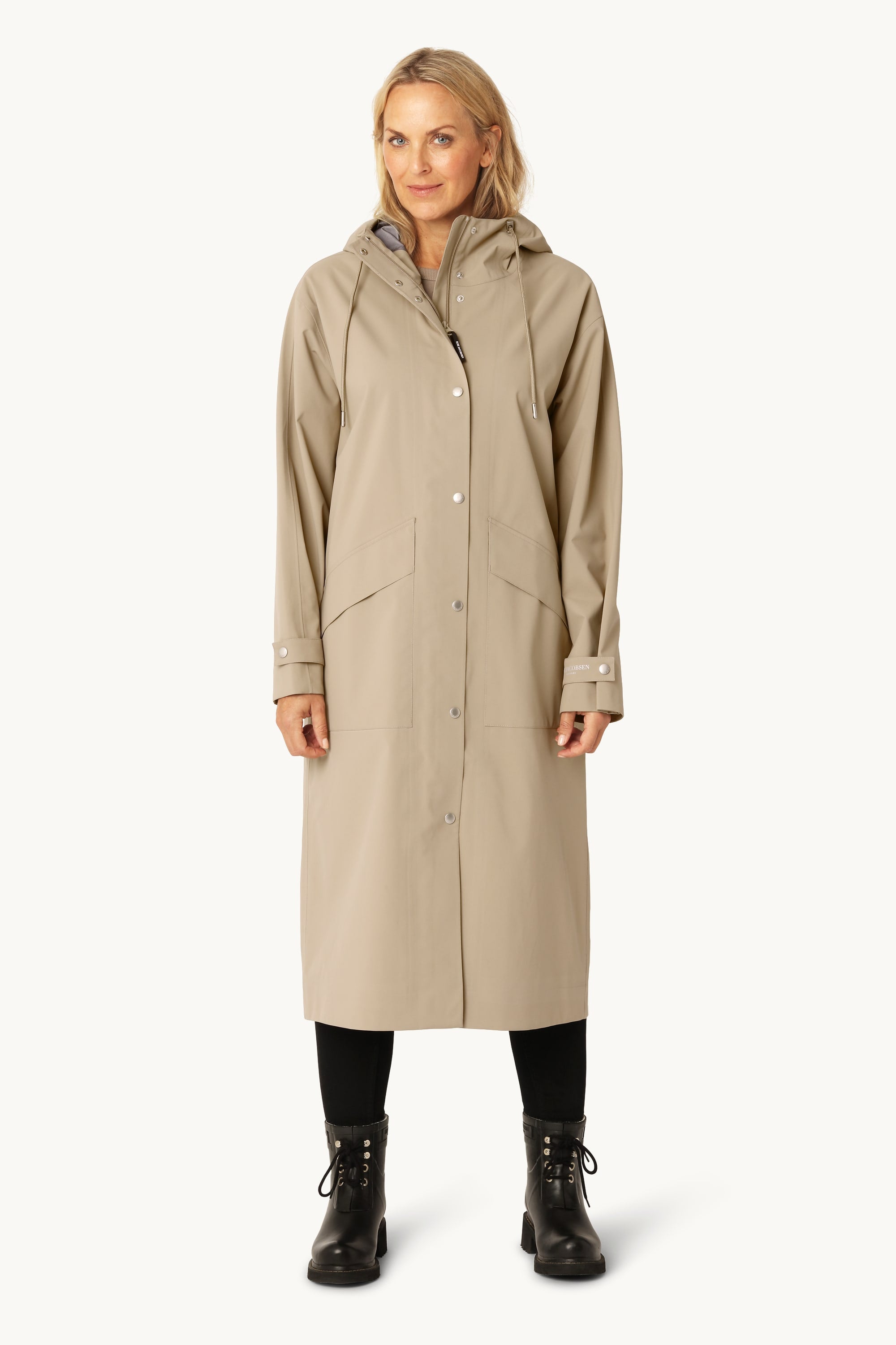 Long Rain Coat - Greige
