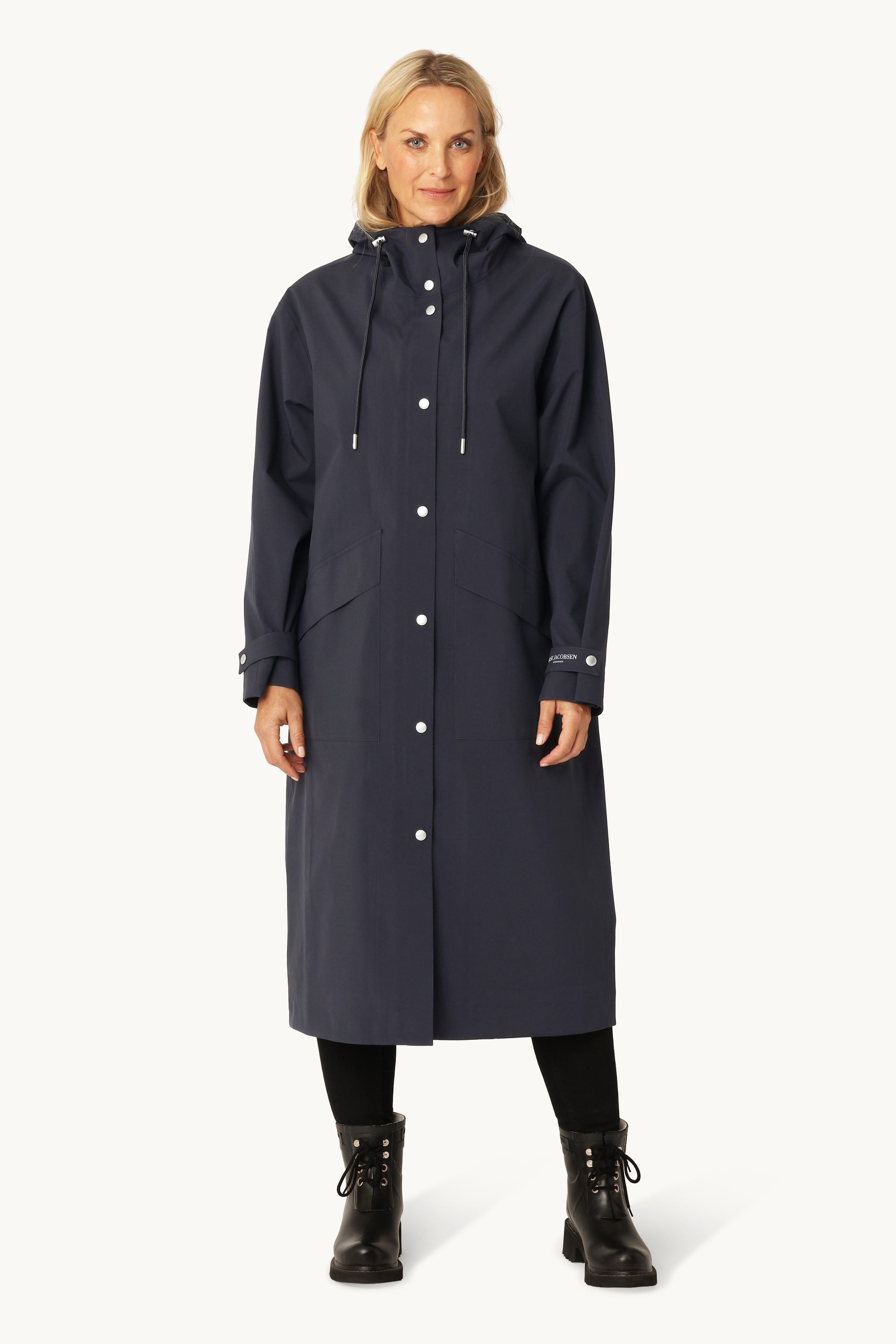 Long Rain Coat - Dark Indigo