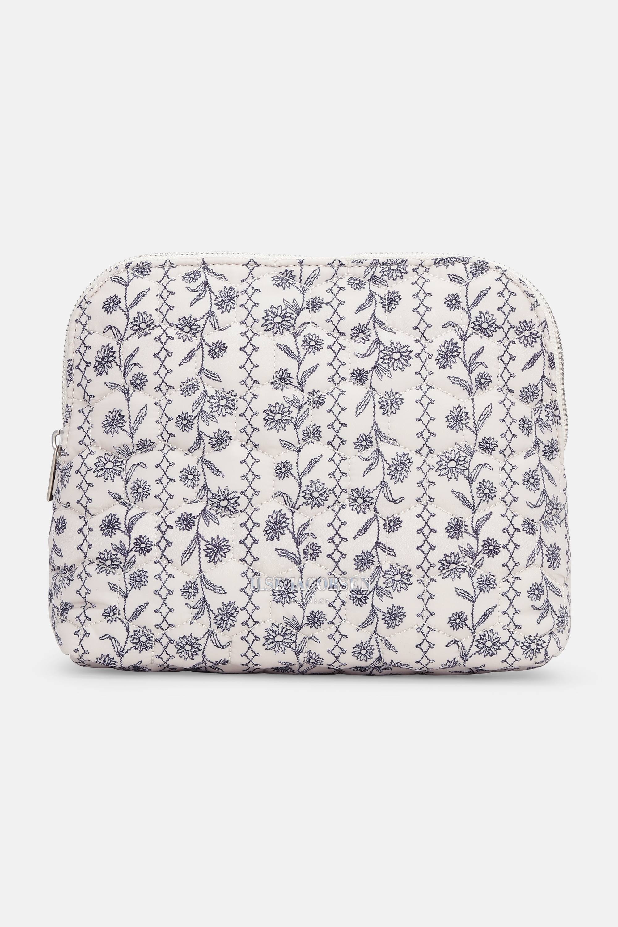 Makeup Pouch - White Wildflower