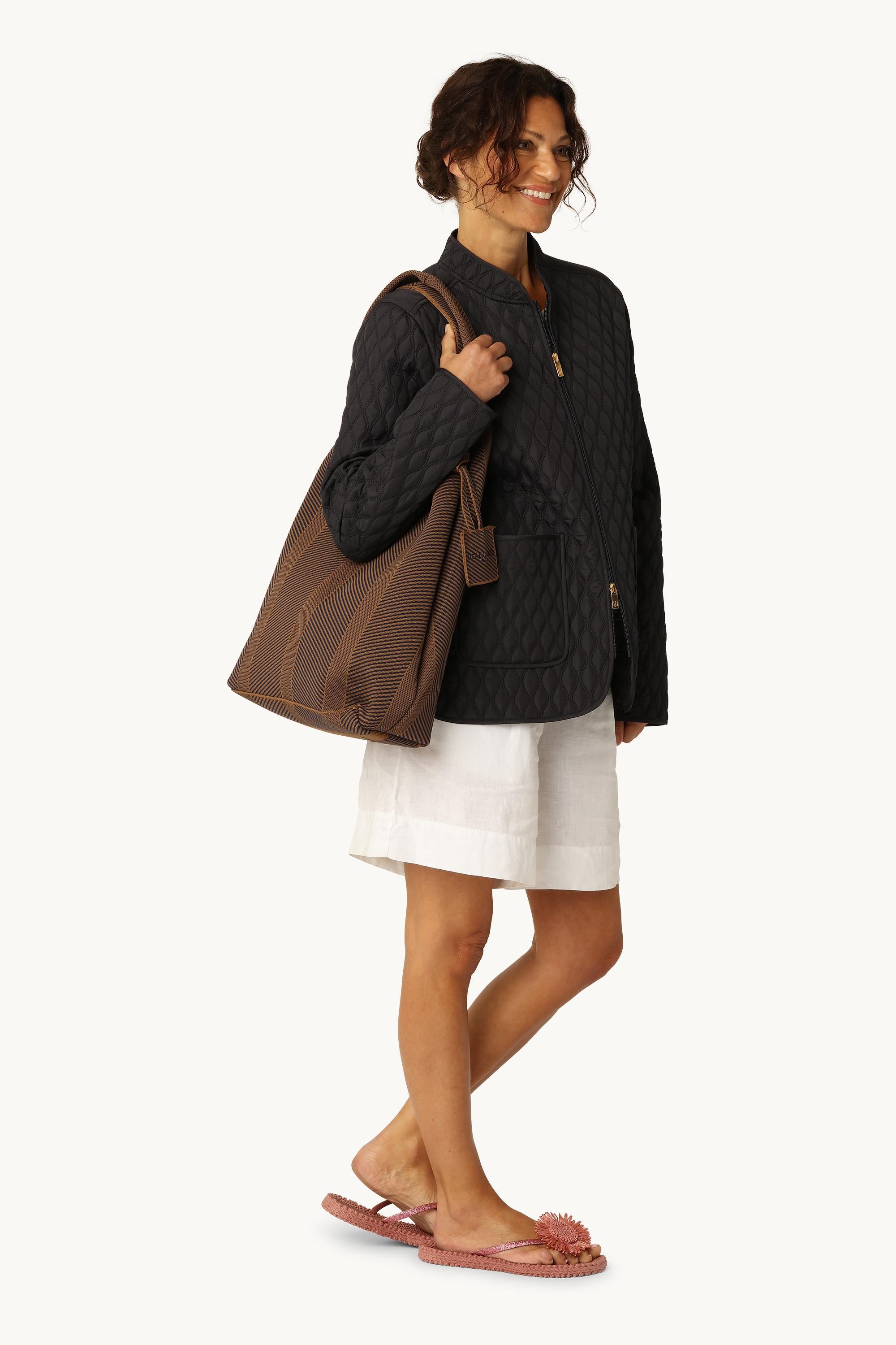 Knitted Bag - Dark Indigo Buckthorn Brown