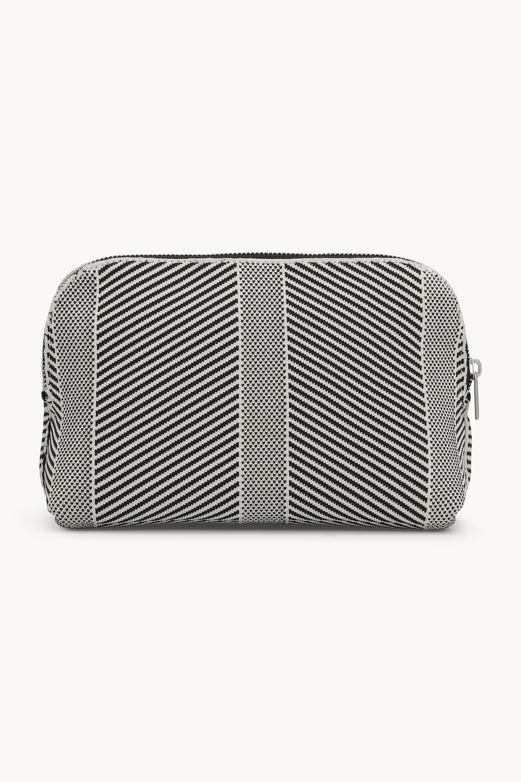 Knitted Makeup Bag - Milk Creme Black