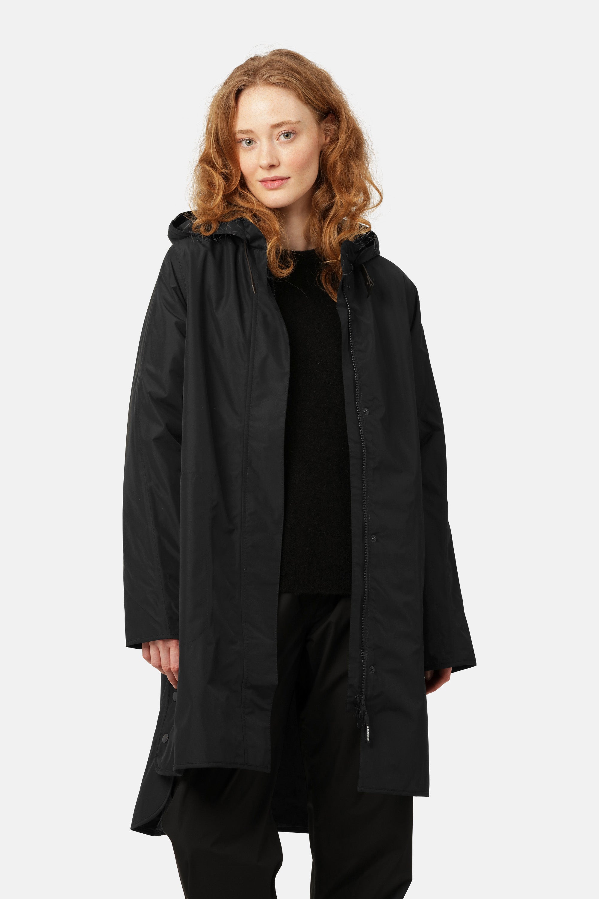 Ilse Jacobsen Hornbæk Rain Long Raincoat Winter coat 001 Black