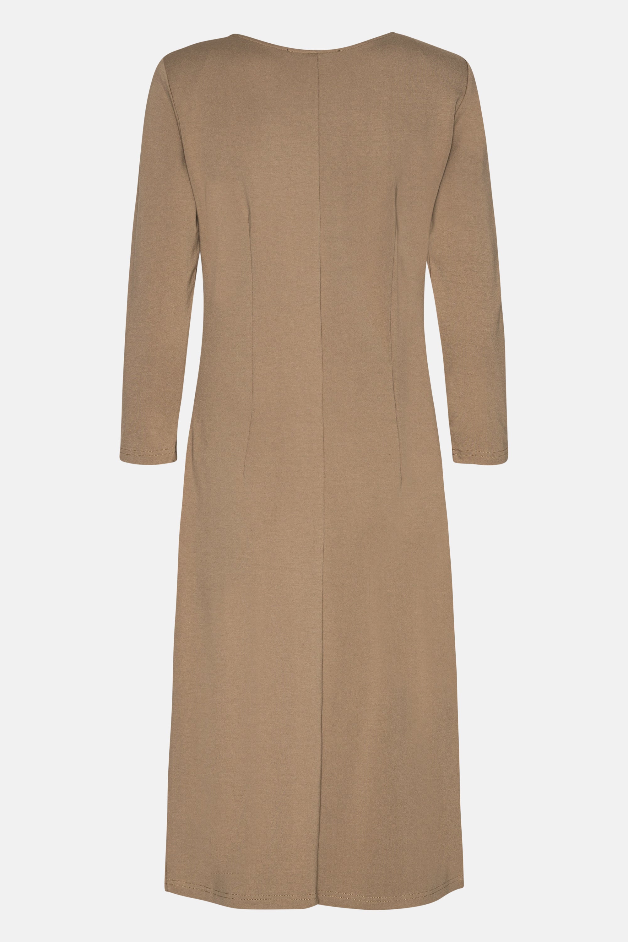 Vestido con Pliegues - Greige