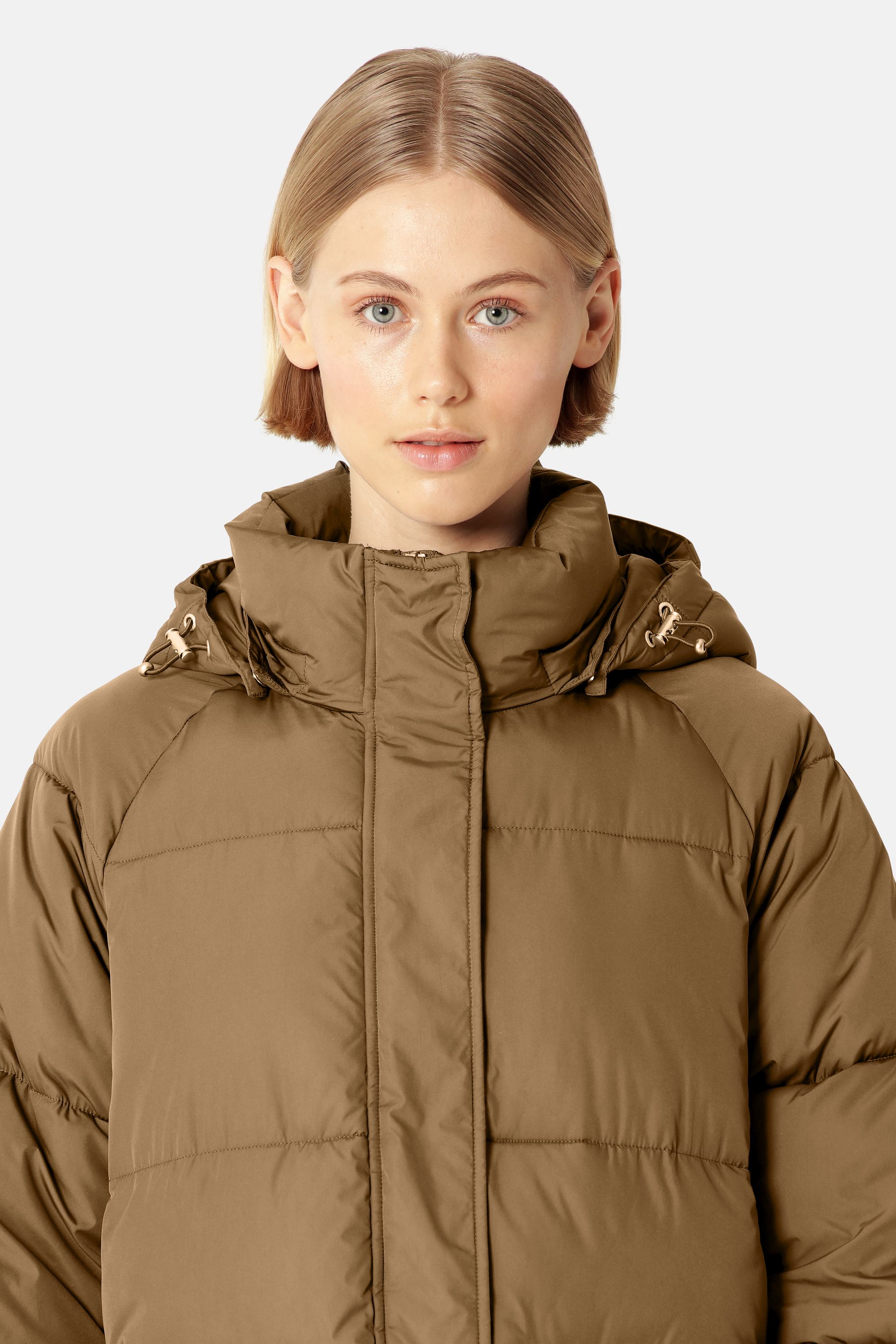 Oversized Padded Coat - Mocca