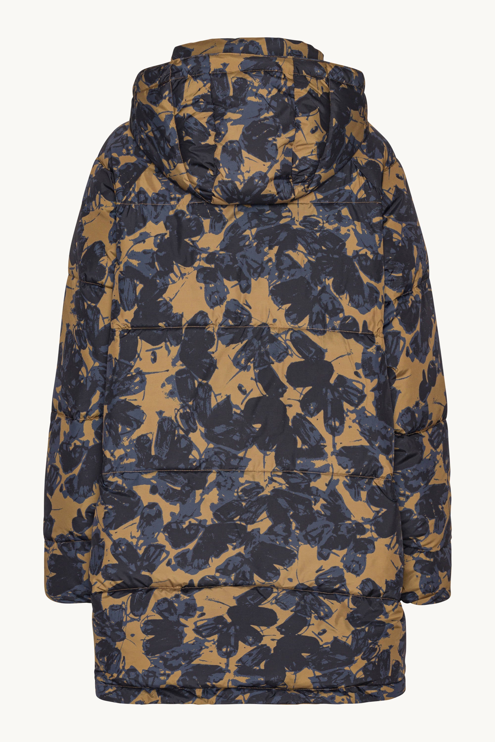 Oversized Padded Coat - Beige Butterfly