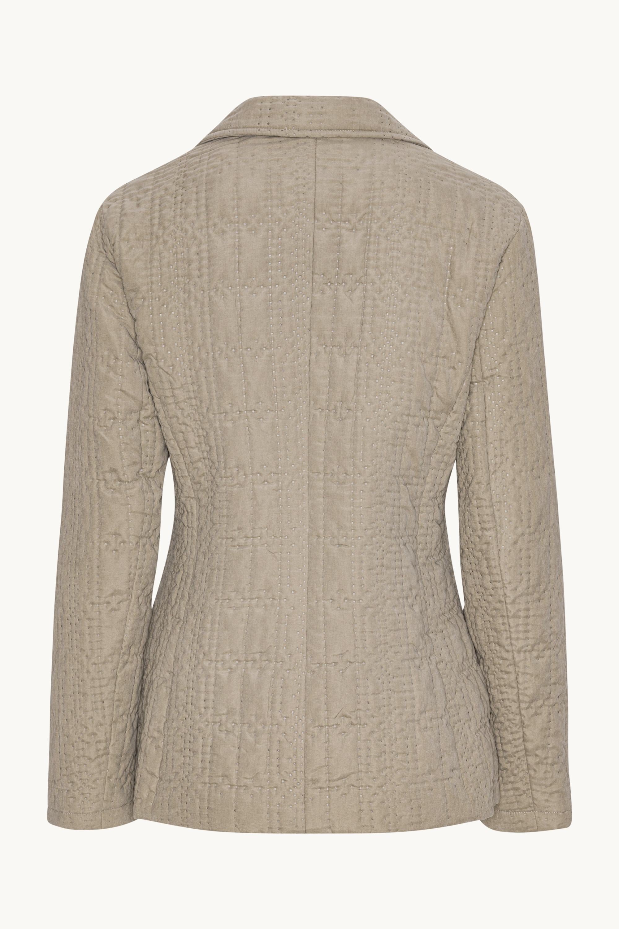 Quilt Blazer - Greige
