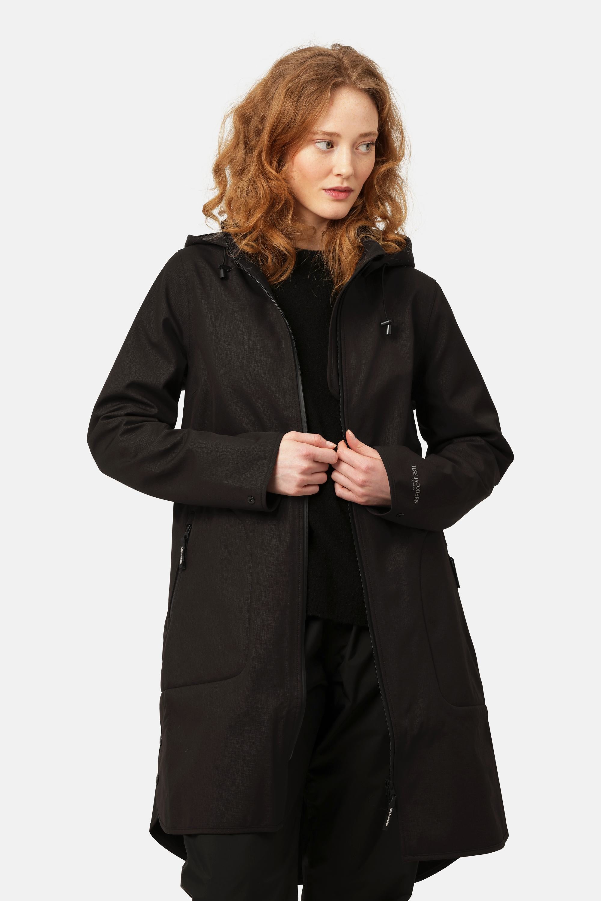 Softshell Raincoat A-line - Black