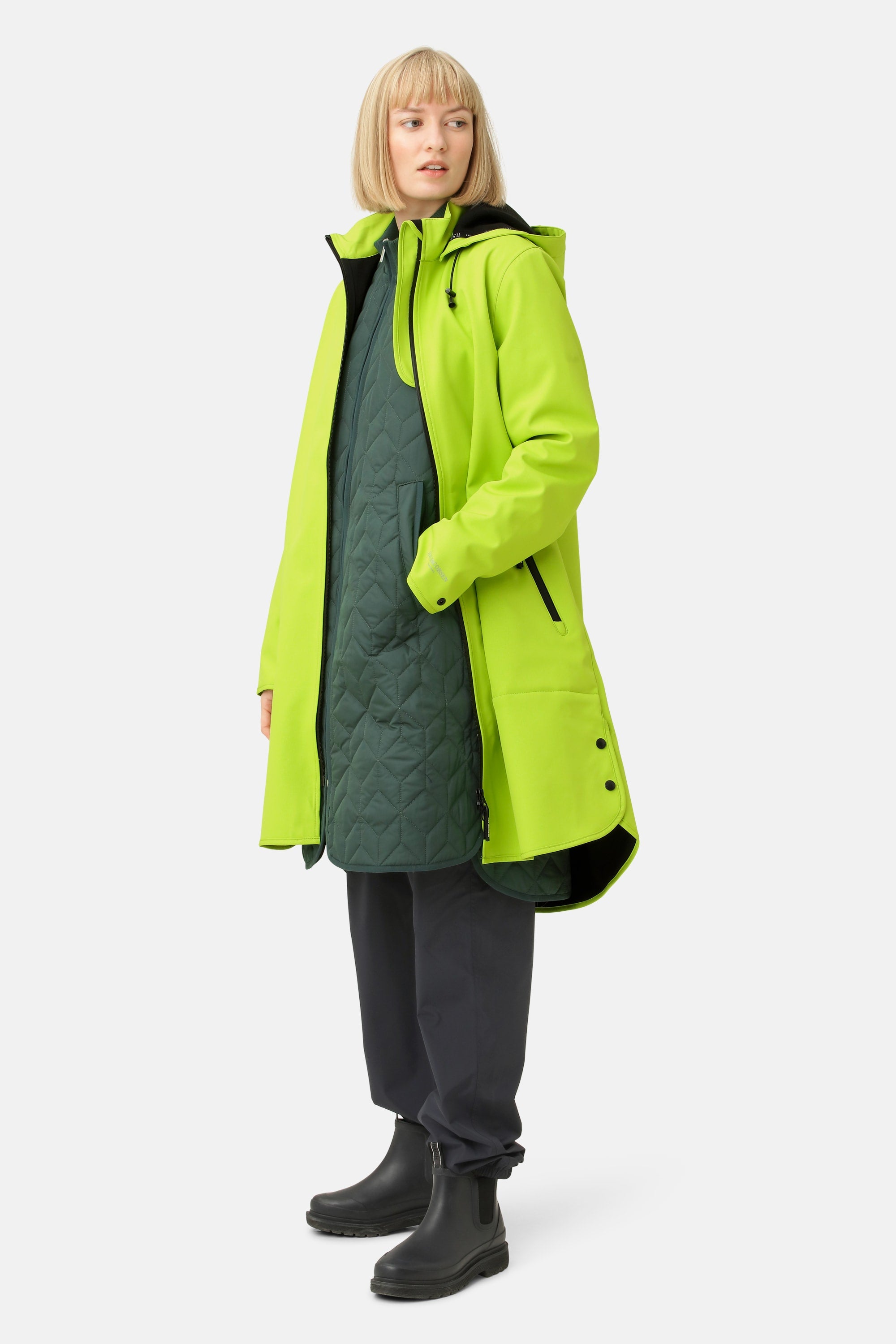 Impermeable Softshell Corte A - Lime Green