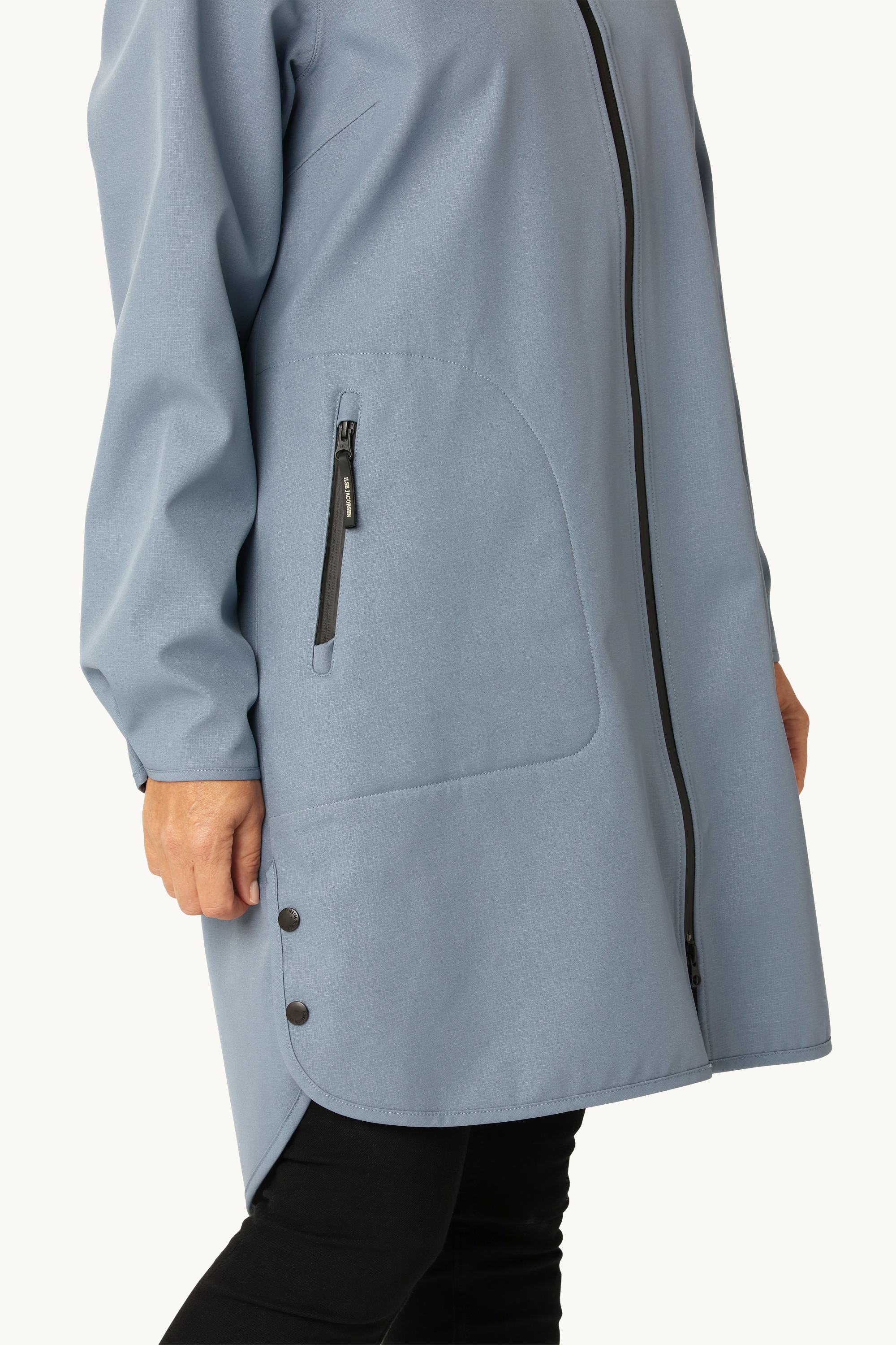 Softshell Raincoat A-line - Grey Blue