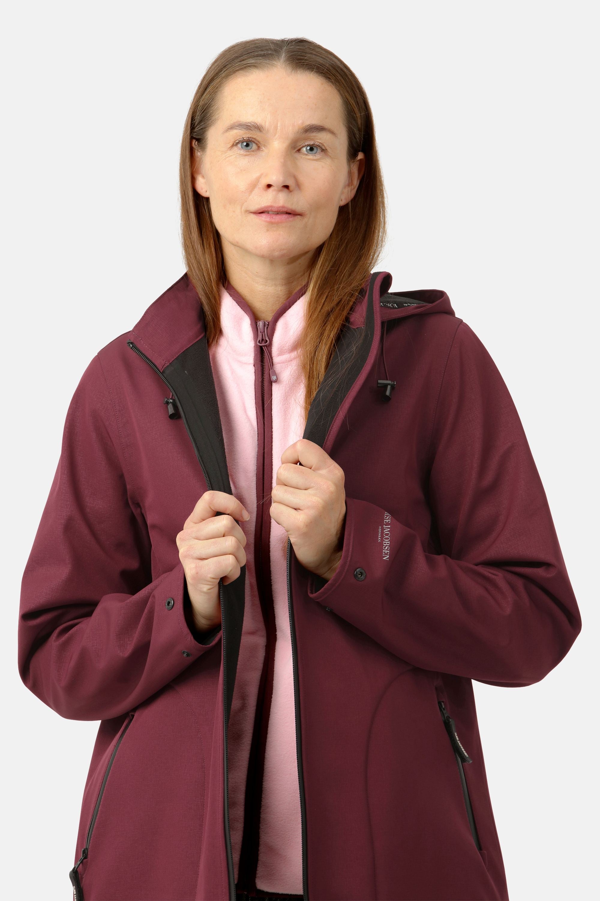 Softshell Raincoat A-line - Maroon Banner