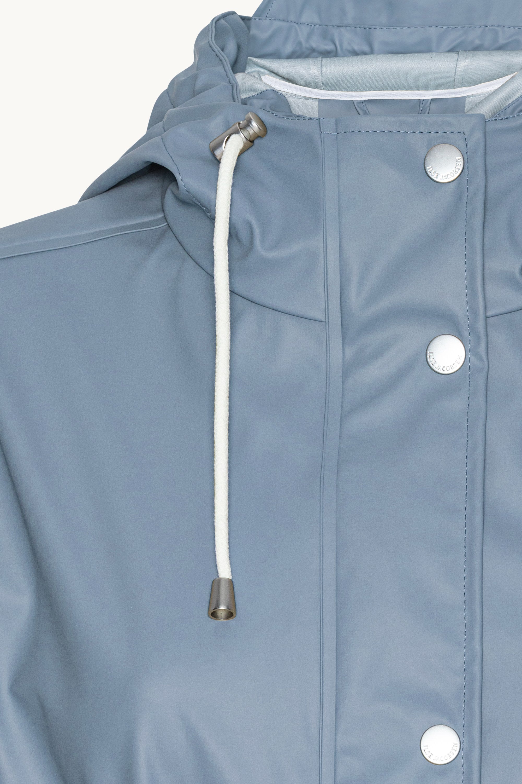 Long Parka Rain Jacket - Grey Blue