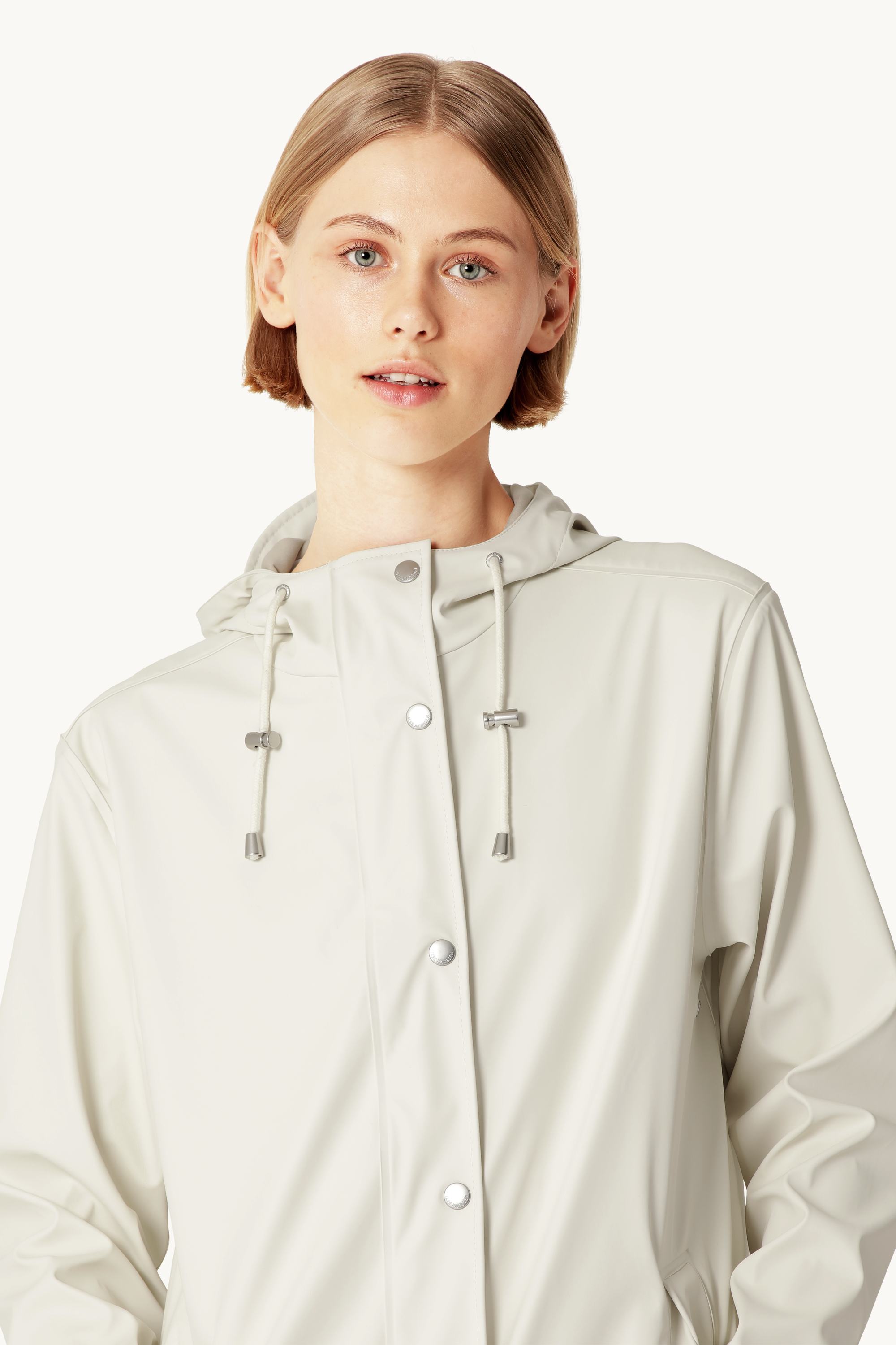Long Rain Jacket - Milk Creme