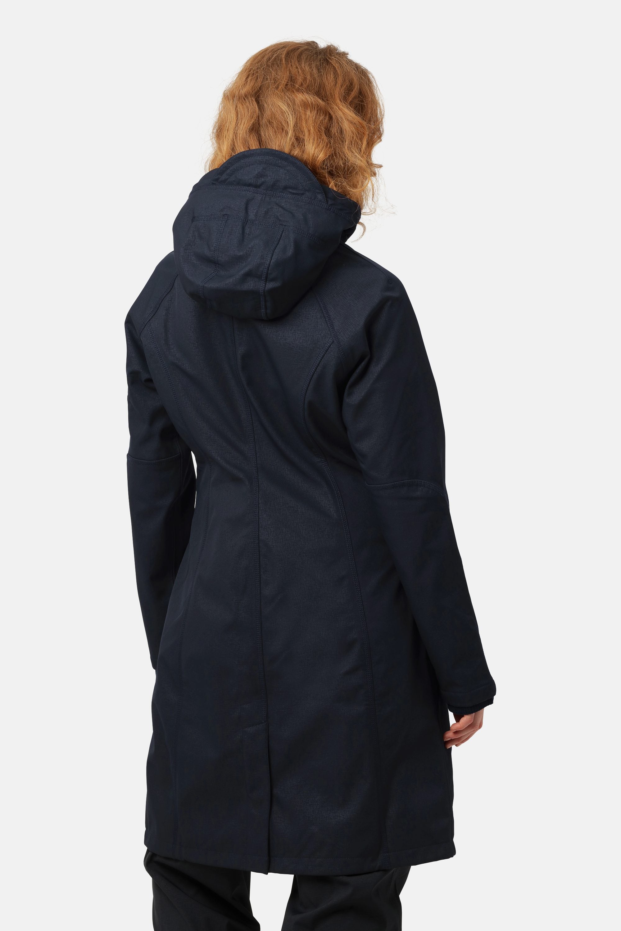 Long Softshell Raincoat - Dark Indigo
