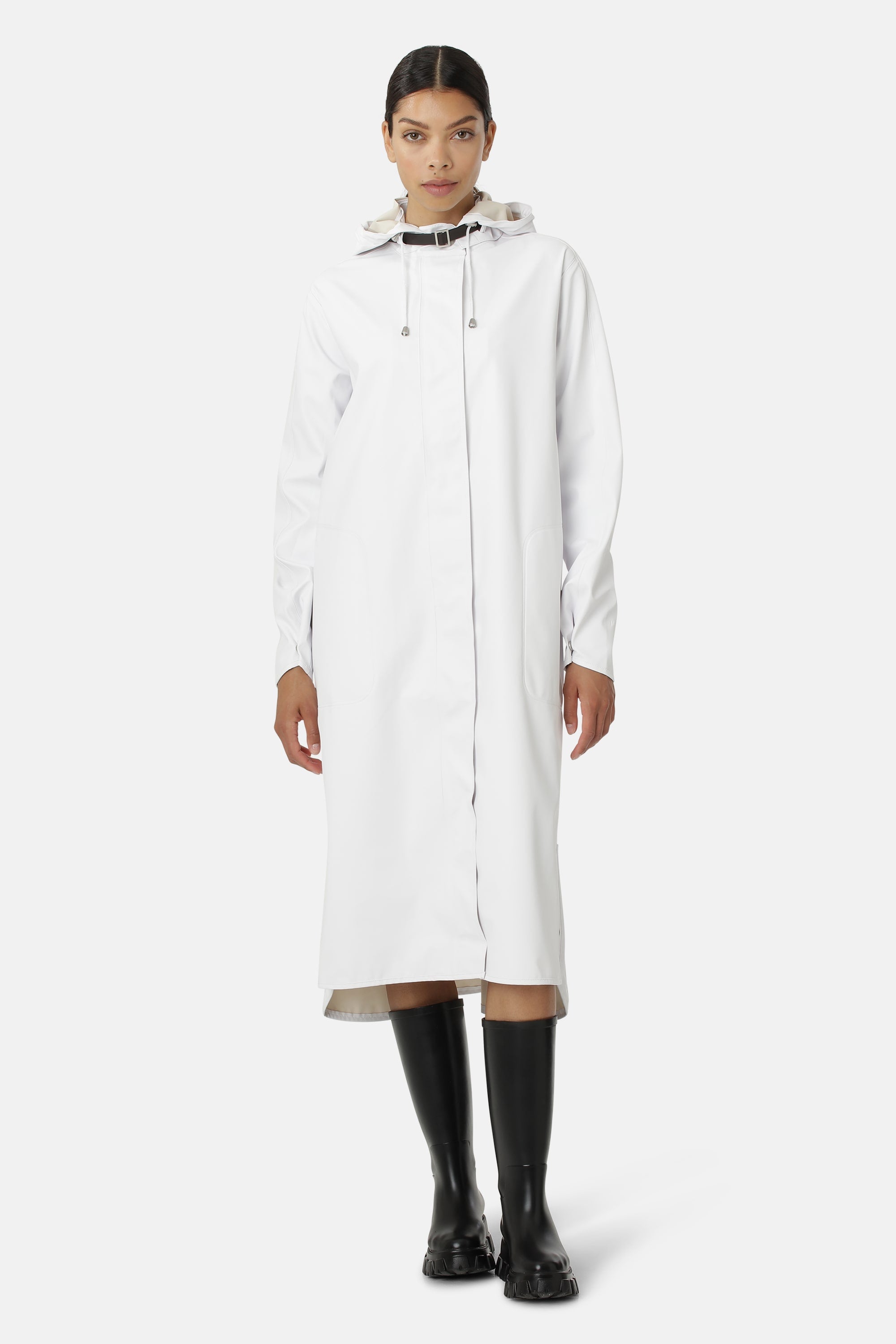 Impermeable Largo Ligero - White