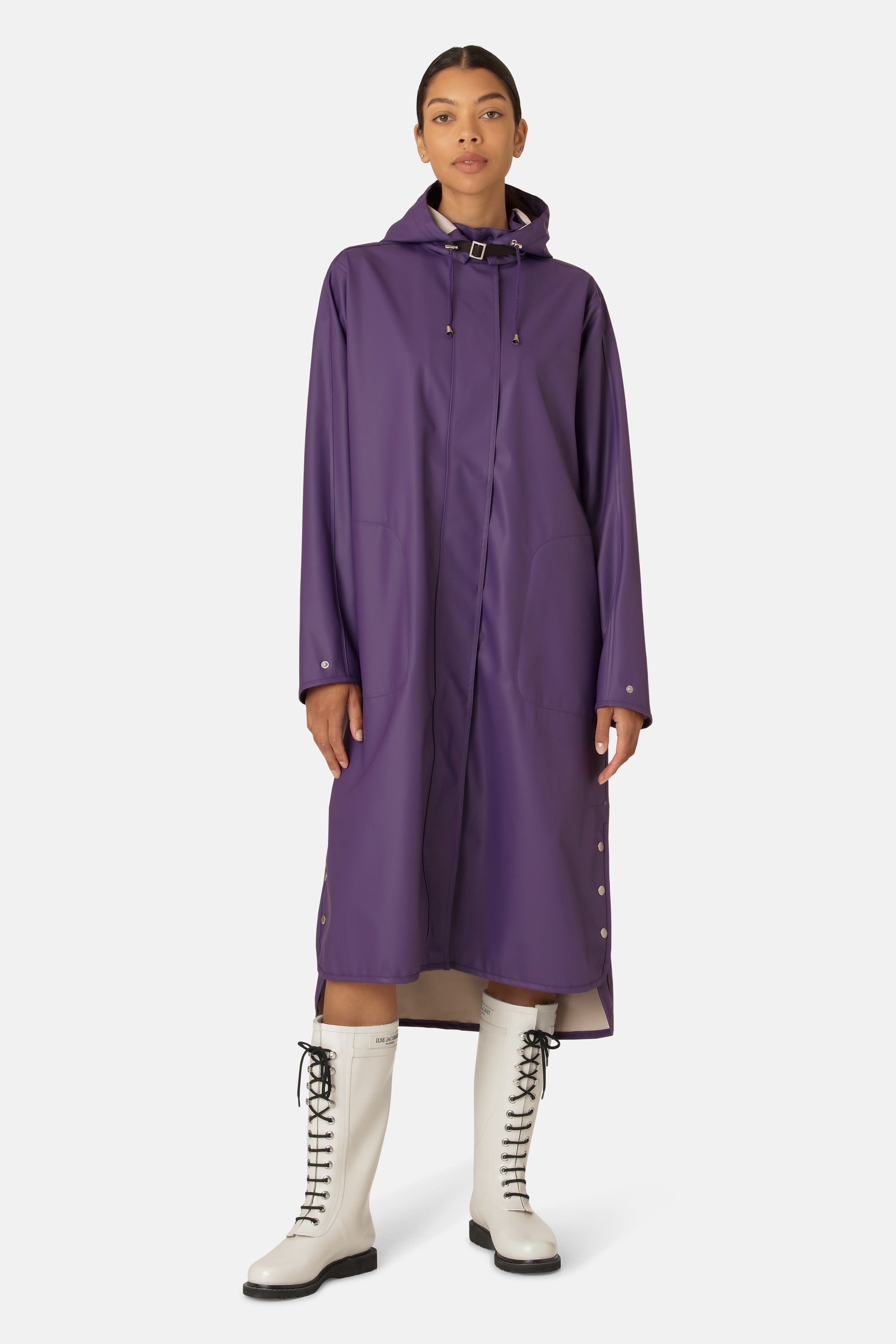 Long Light Raincoat - Purple Rain