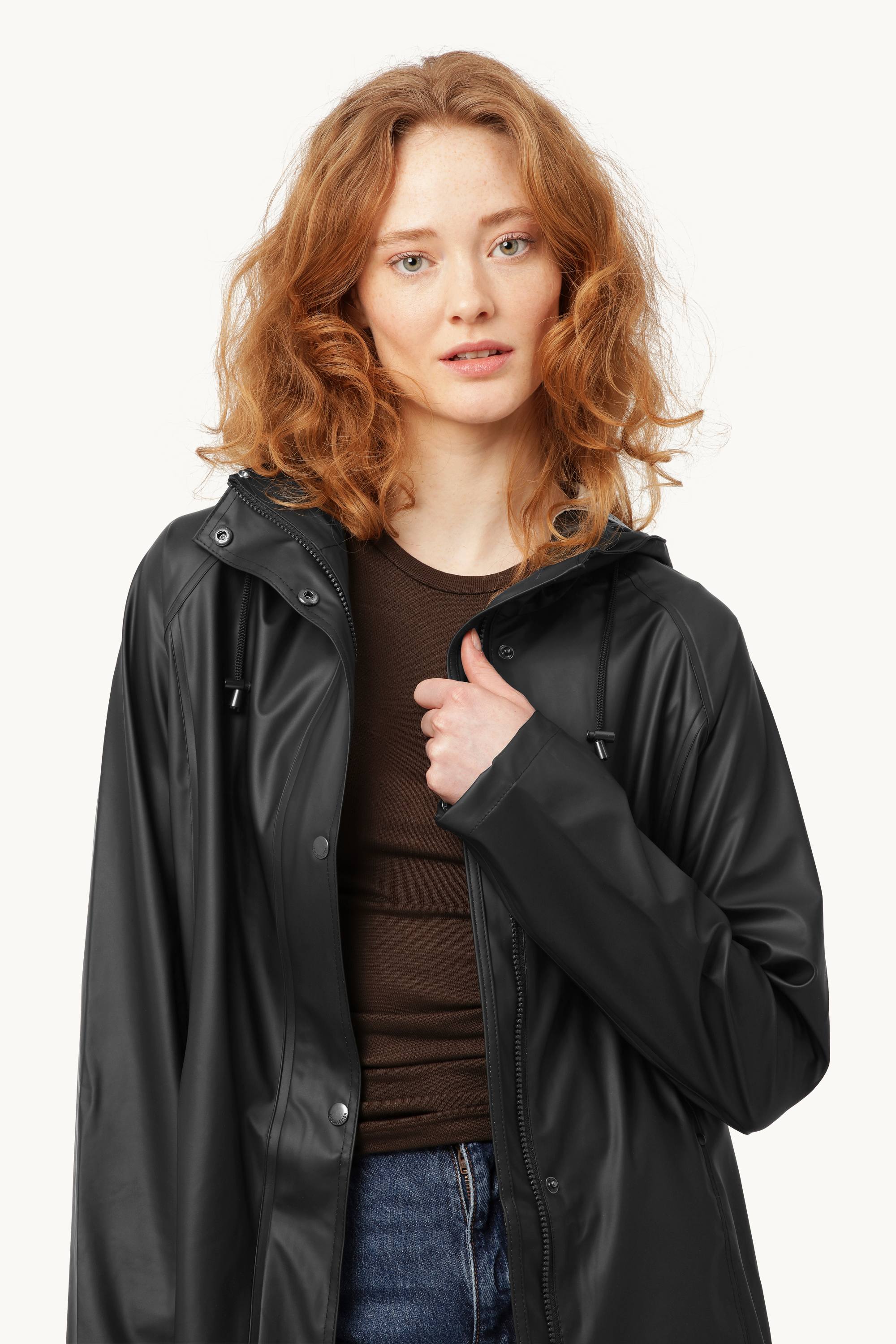 Short Raincoat - Black
