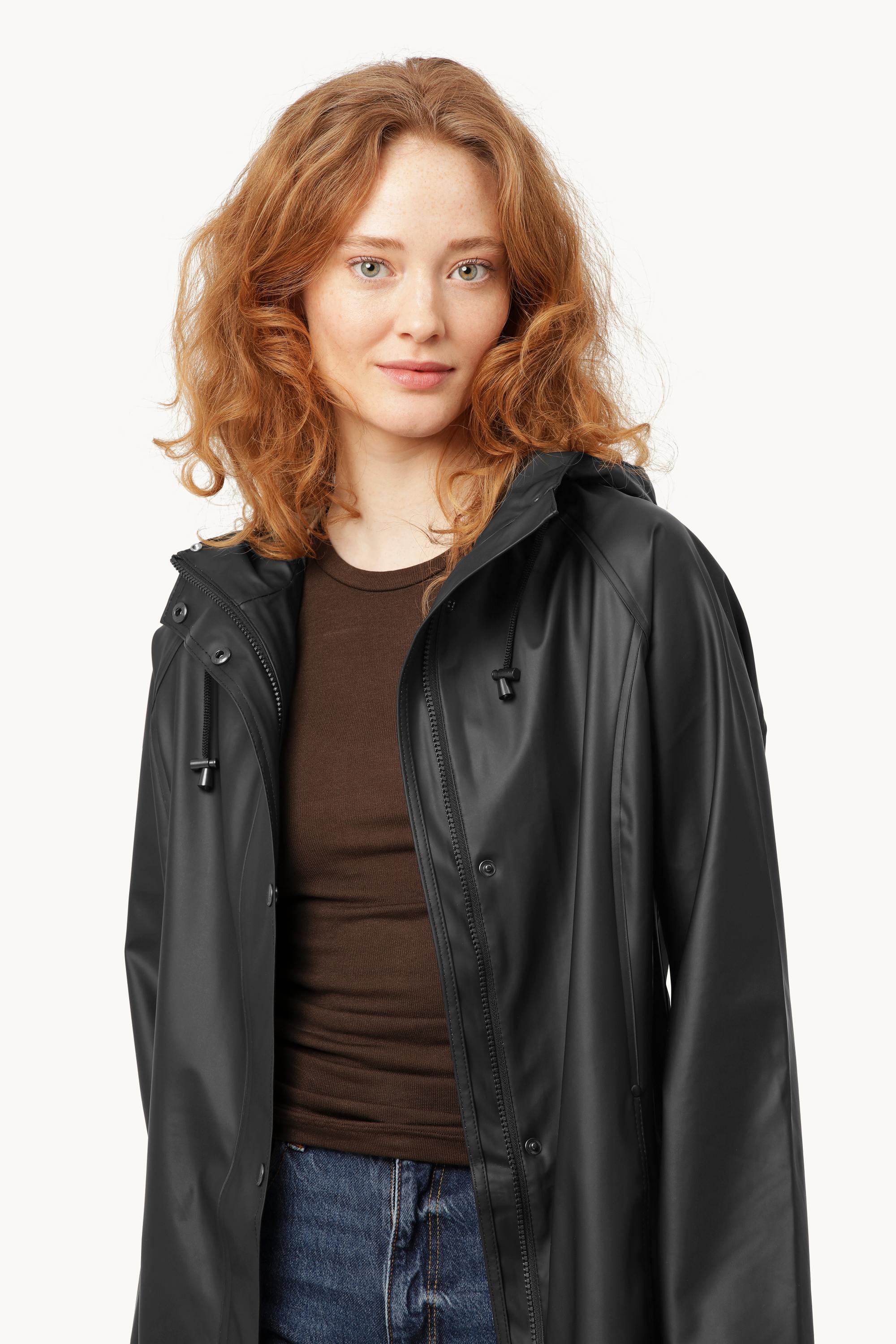 Short Raincoat - Black