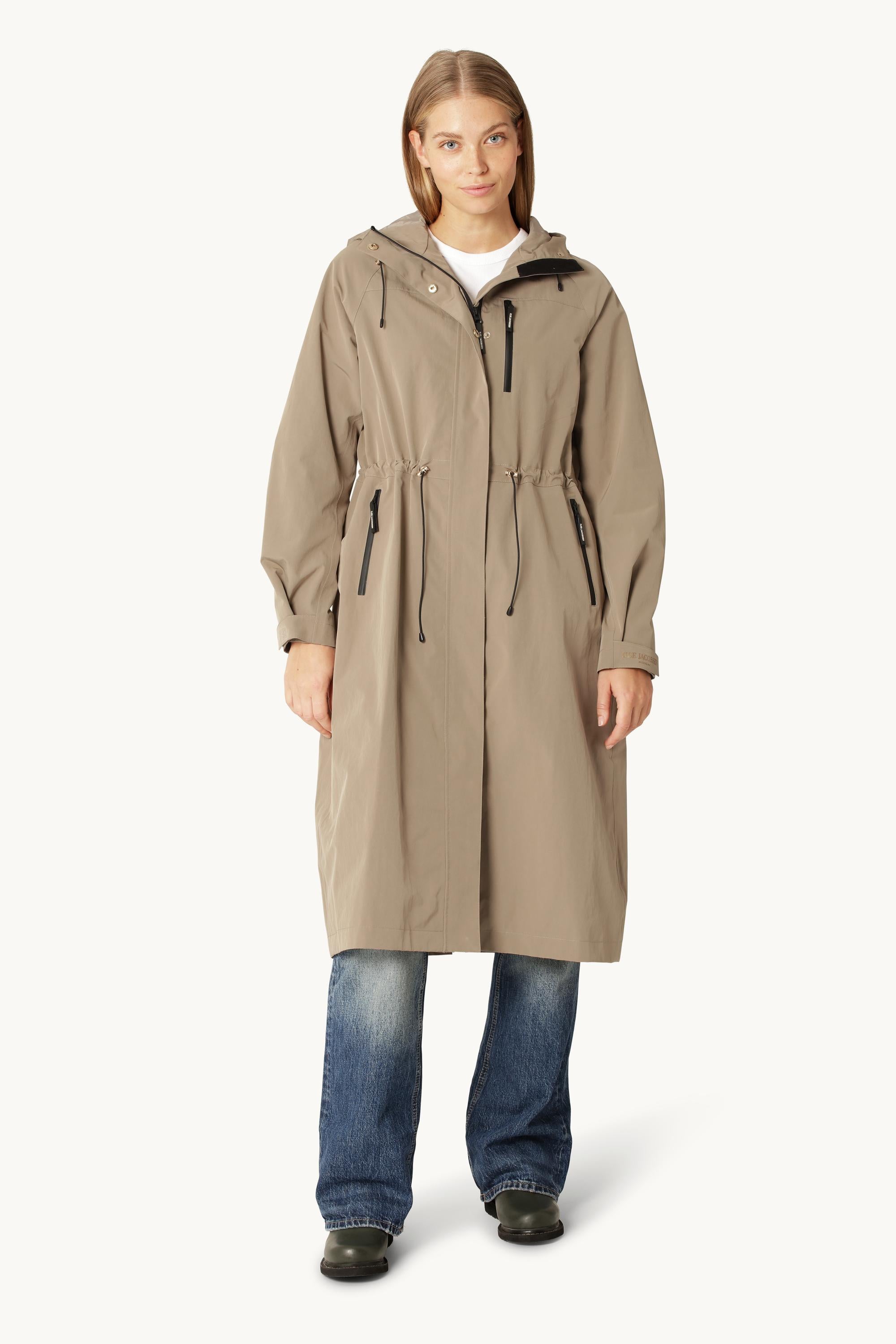 Impermeable Técnico Largo - Greige
