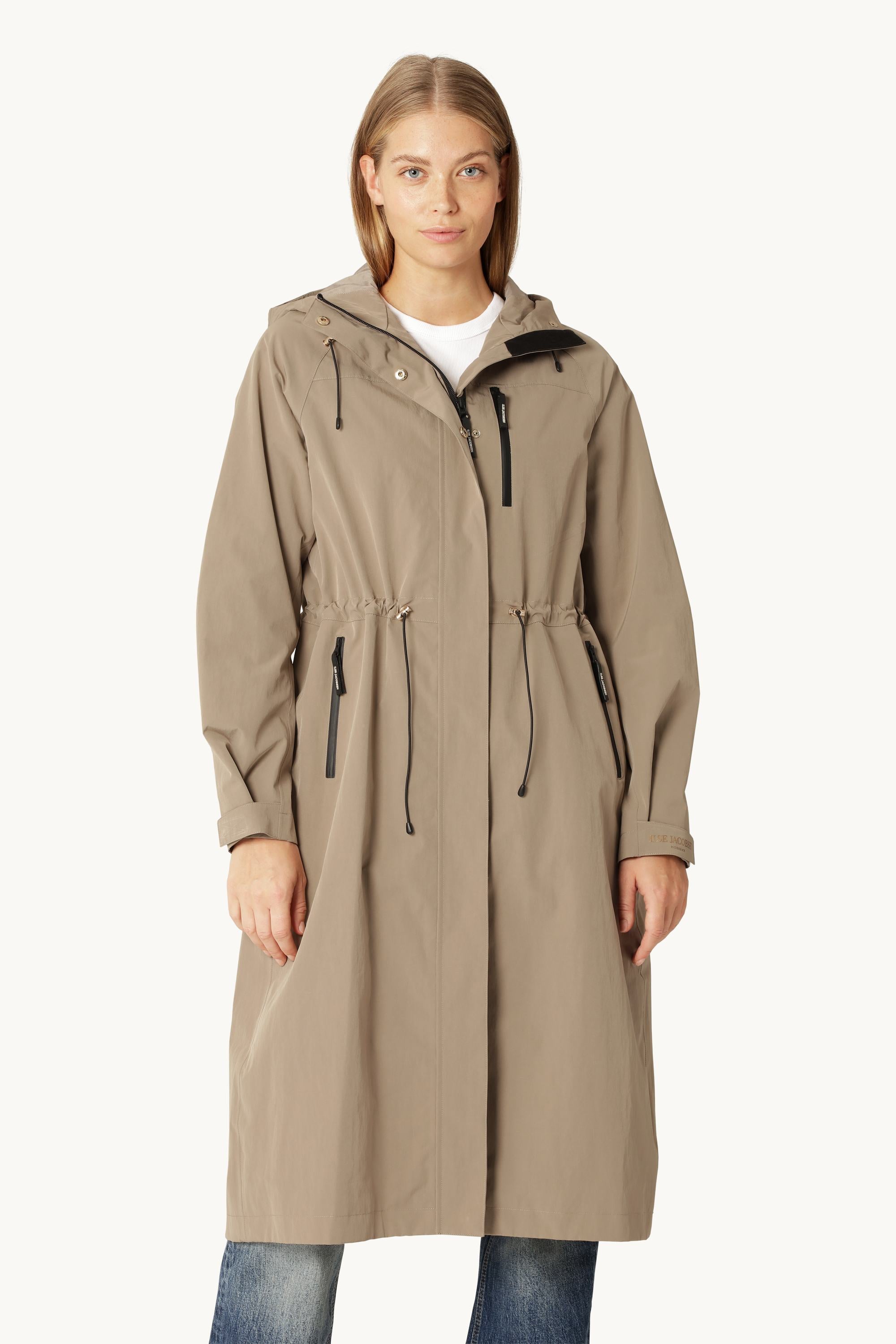 Impermeable Técnico Largo - Greige