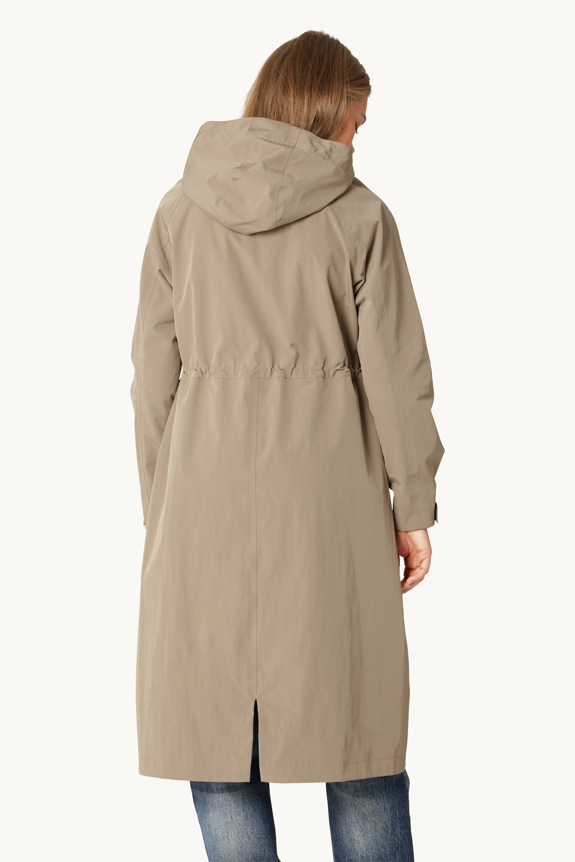 Impermeable Técnico Largo - Greige