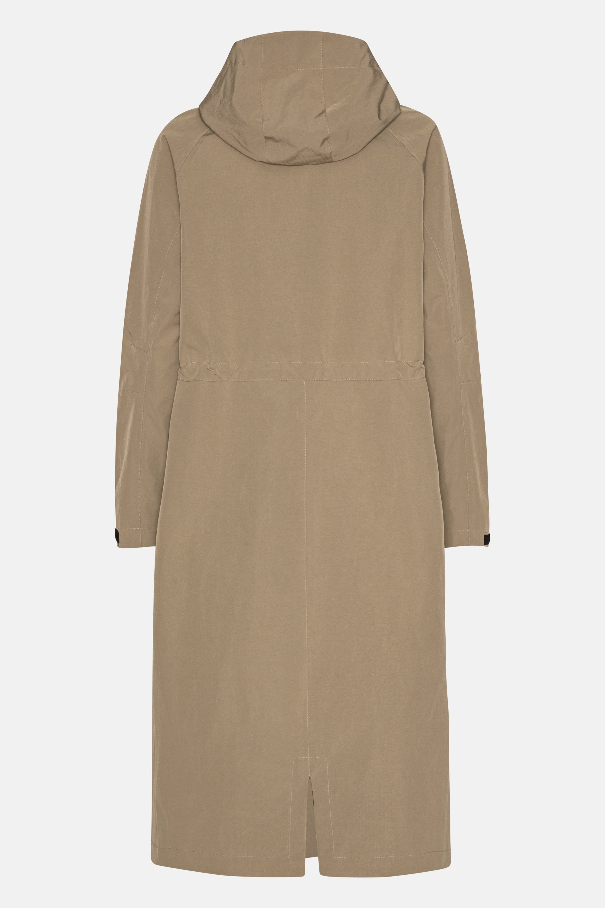 Technical Long Raincoat - Greige