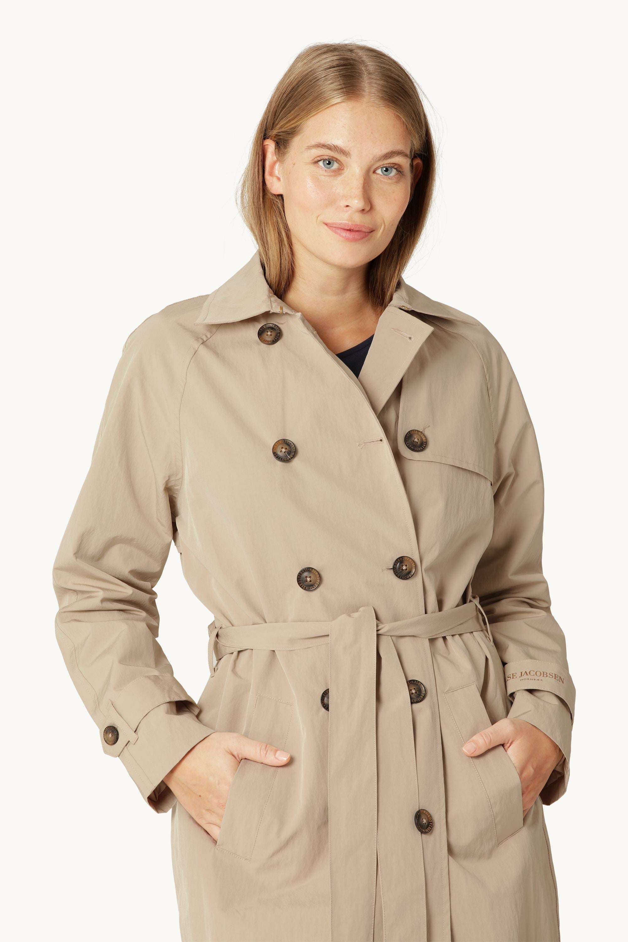 Technical Trench Raincoat - White Pepper